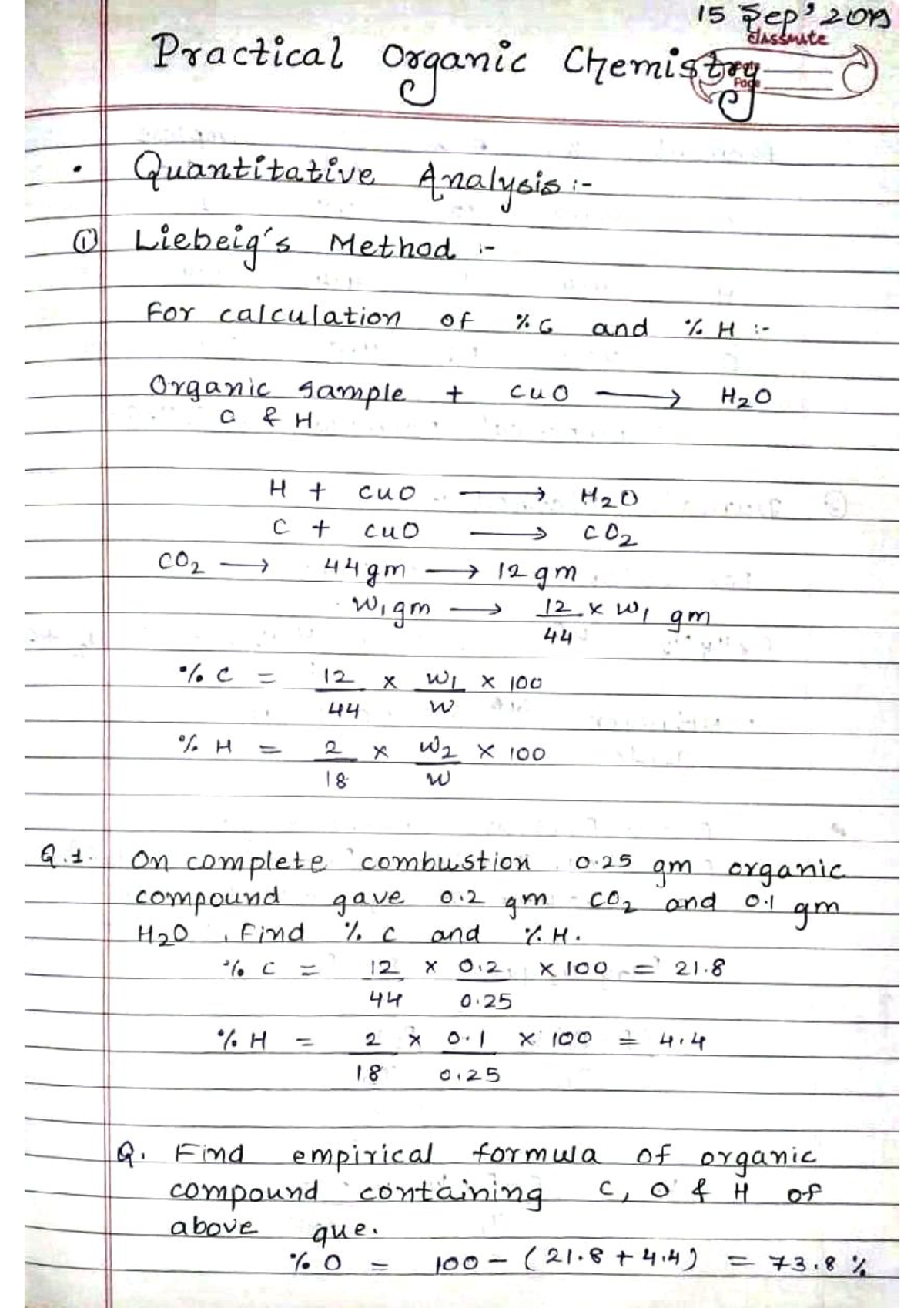 Qualitative & Quantitative Analysis of Organic Compounds - EE16 - Studocu