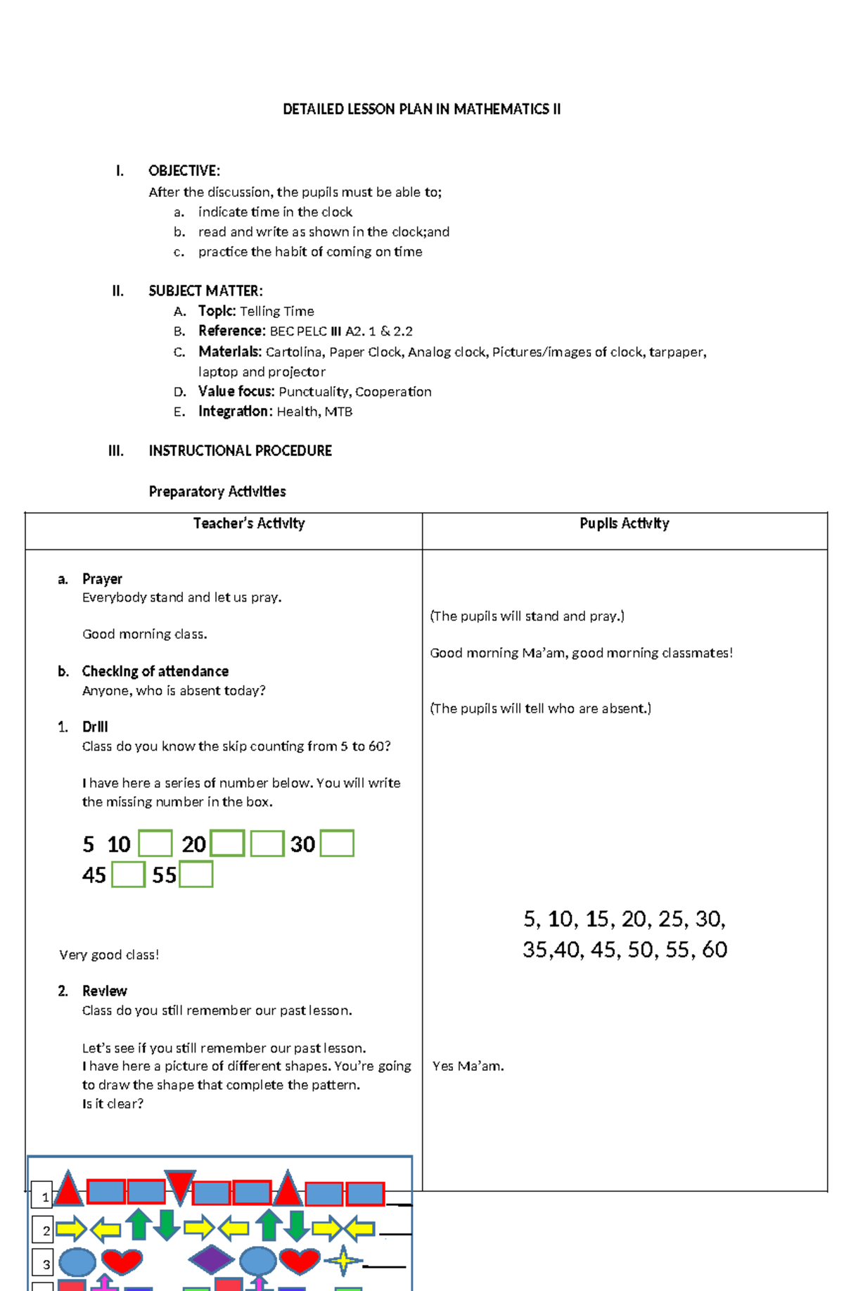 Detailed Lesson PLAN IN Mathematics II save - DETAILED LESSON PLAN IN ...