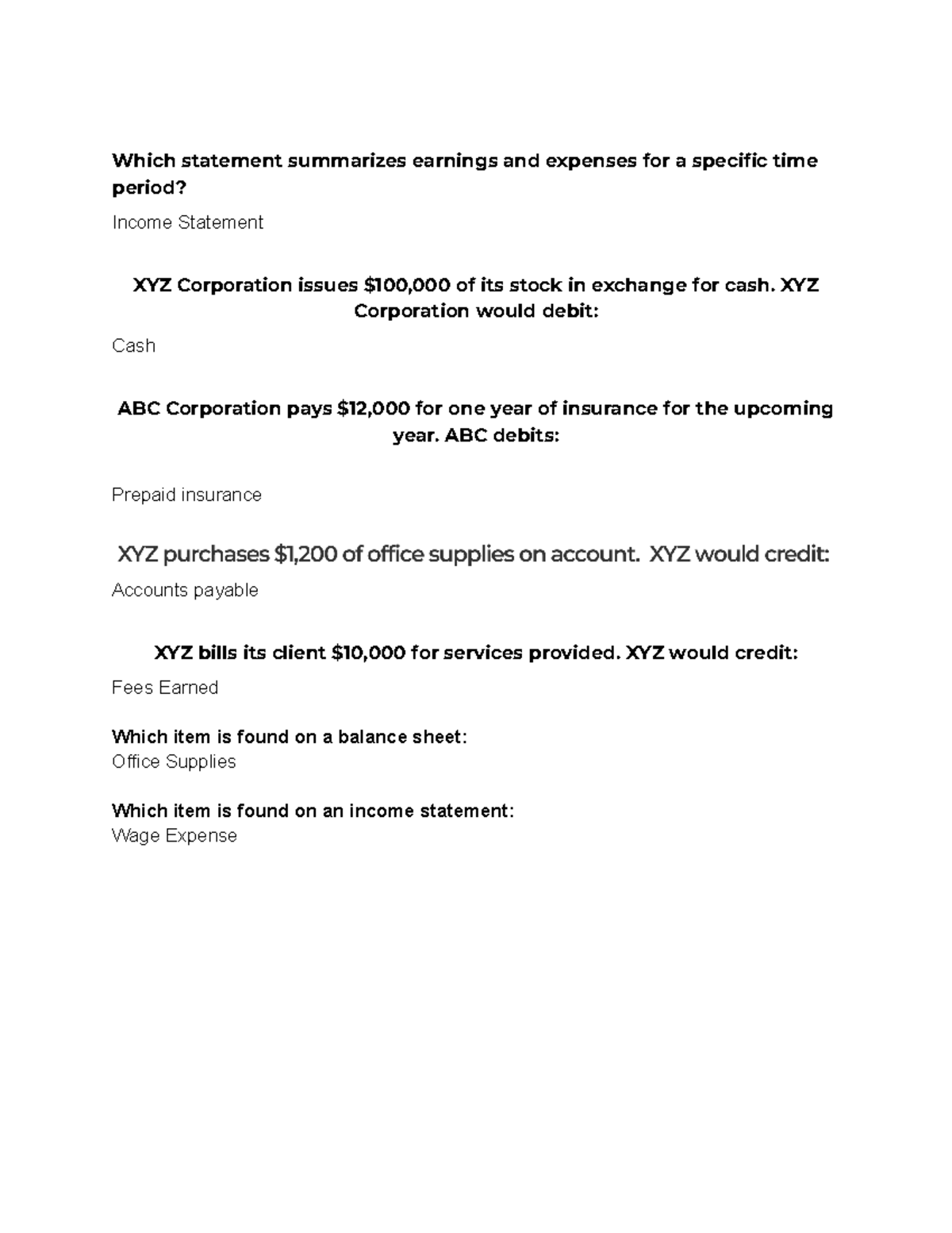 Accounting 101: Midterm Exam Study Notes on Financial Statements - Studocu