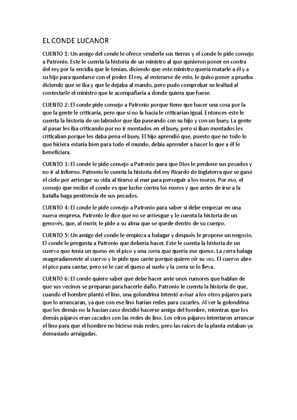 el libro del conde lucanor