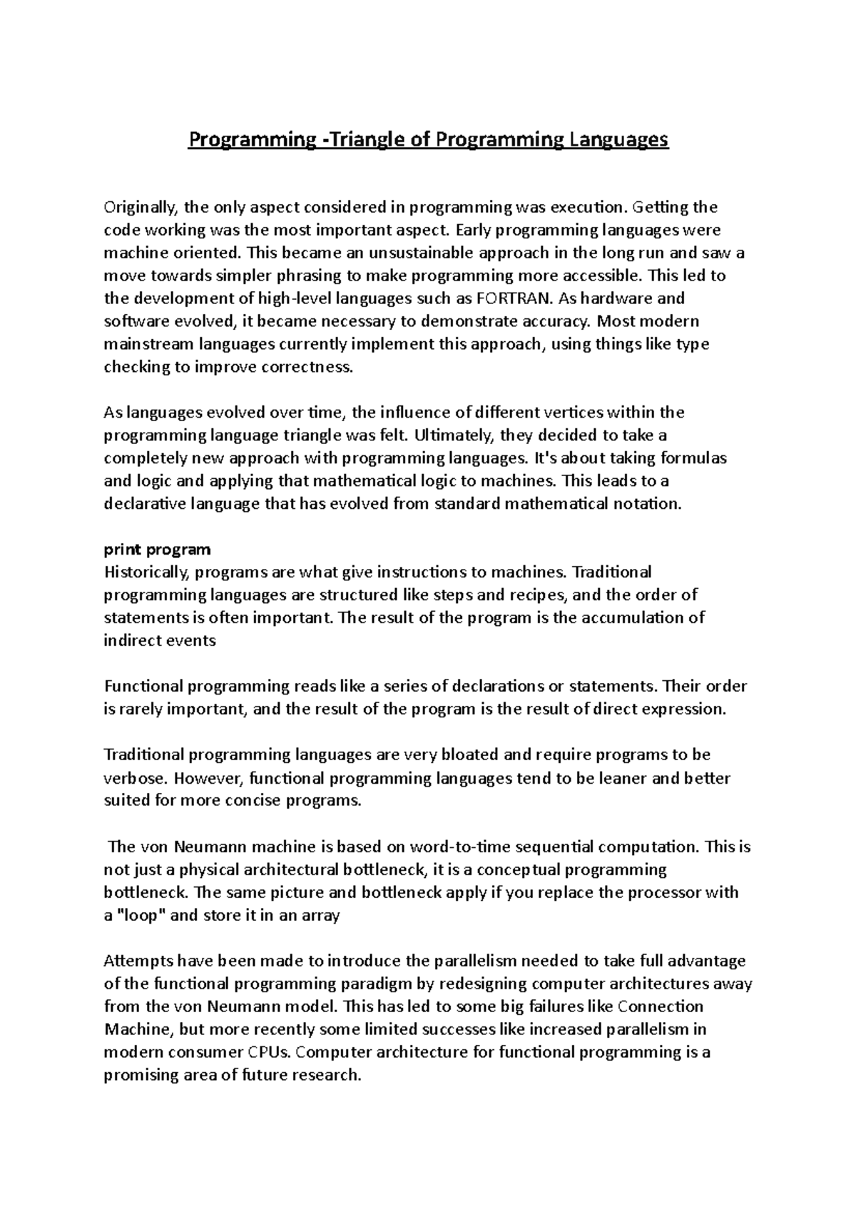 Programming -Triangle of Programming Languages - Programming -Triangle ...