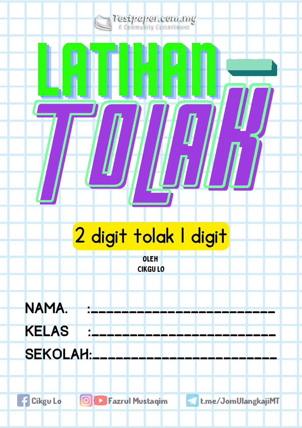 Latihan Matematik: Penolakan 2 Digit dan 1 Digit MT101 - Studocu