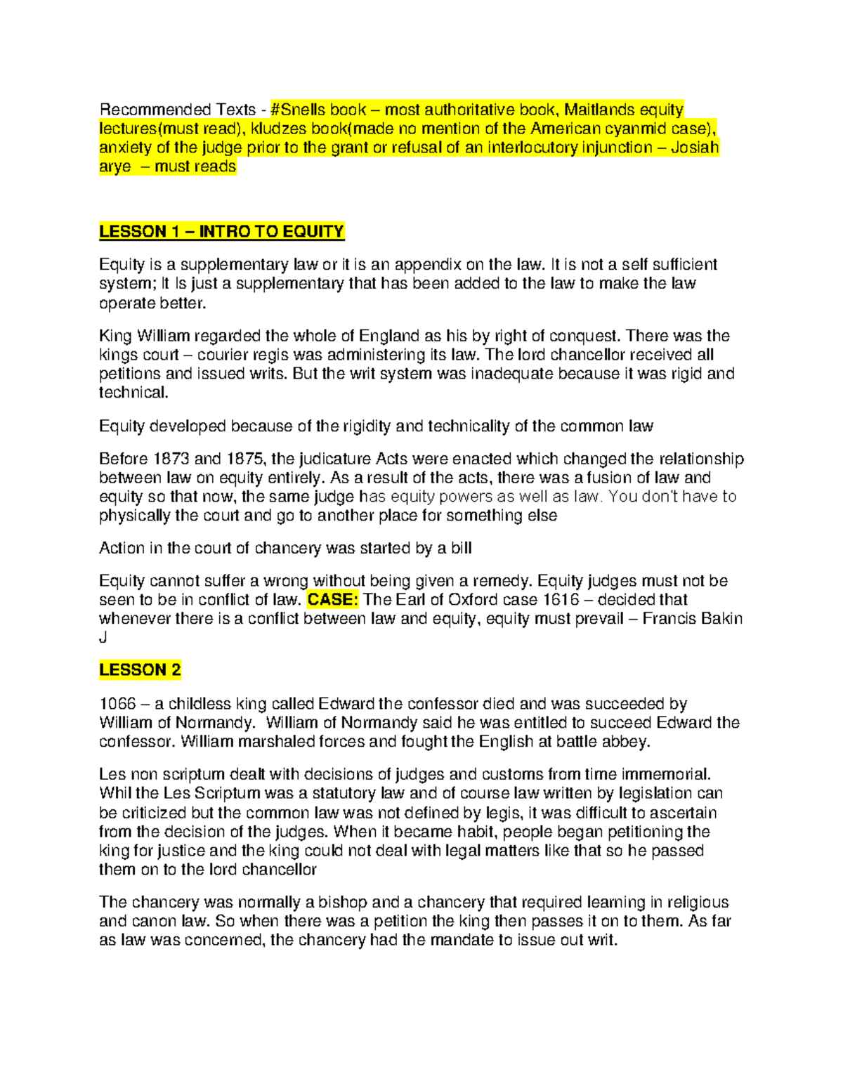 Equity Law Overview: Key Concepts and Case Studies (Course Code: LEQ101 ...