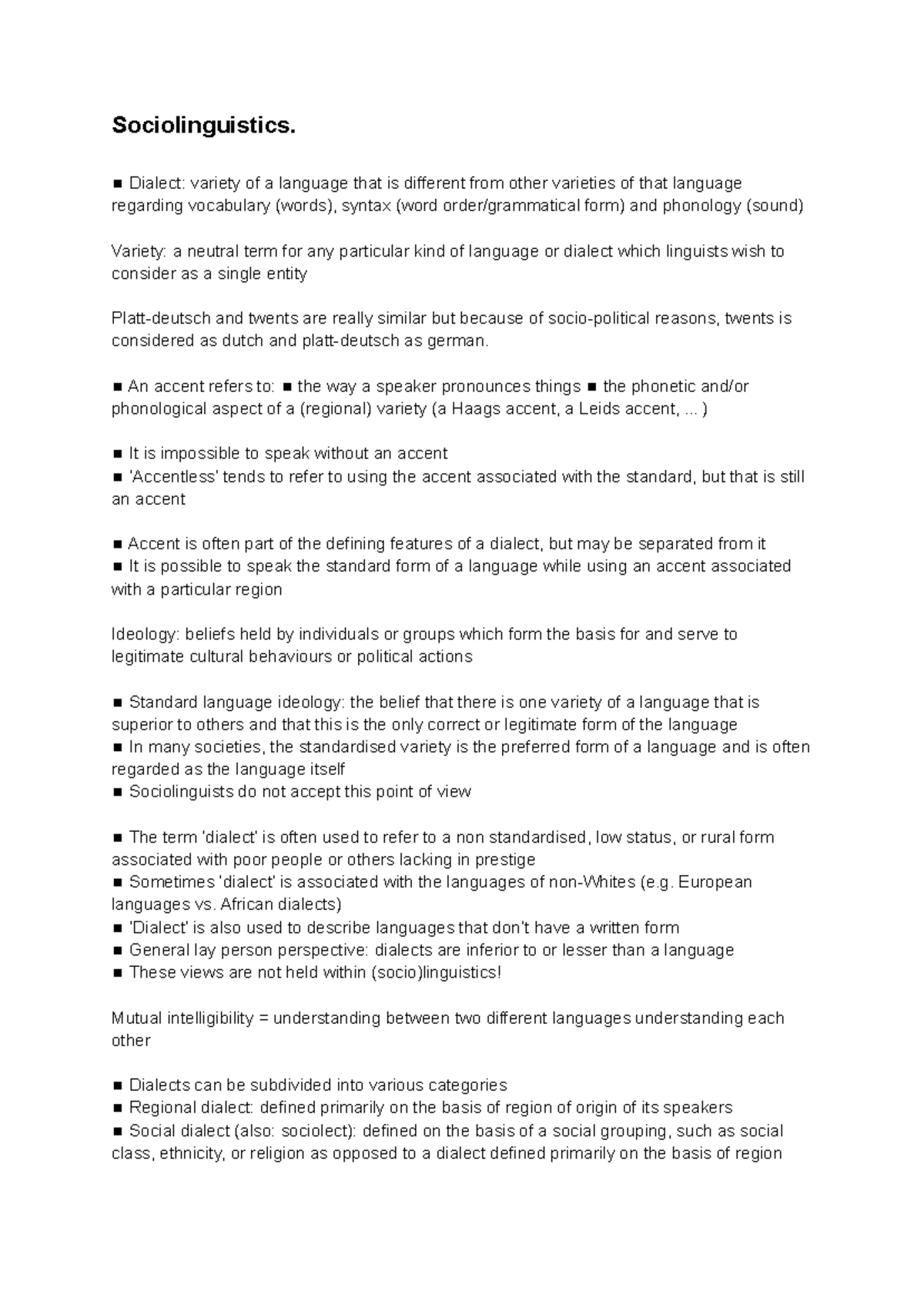 Sociolinguistics 101: Notes on Dialects and Language Variations ...