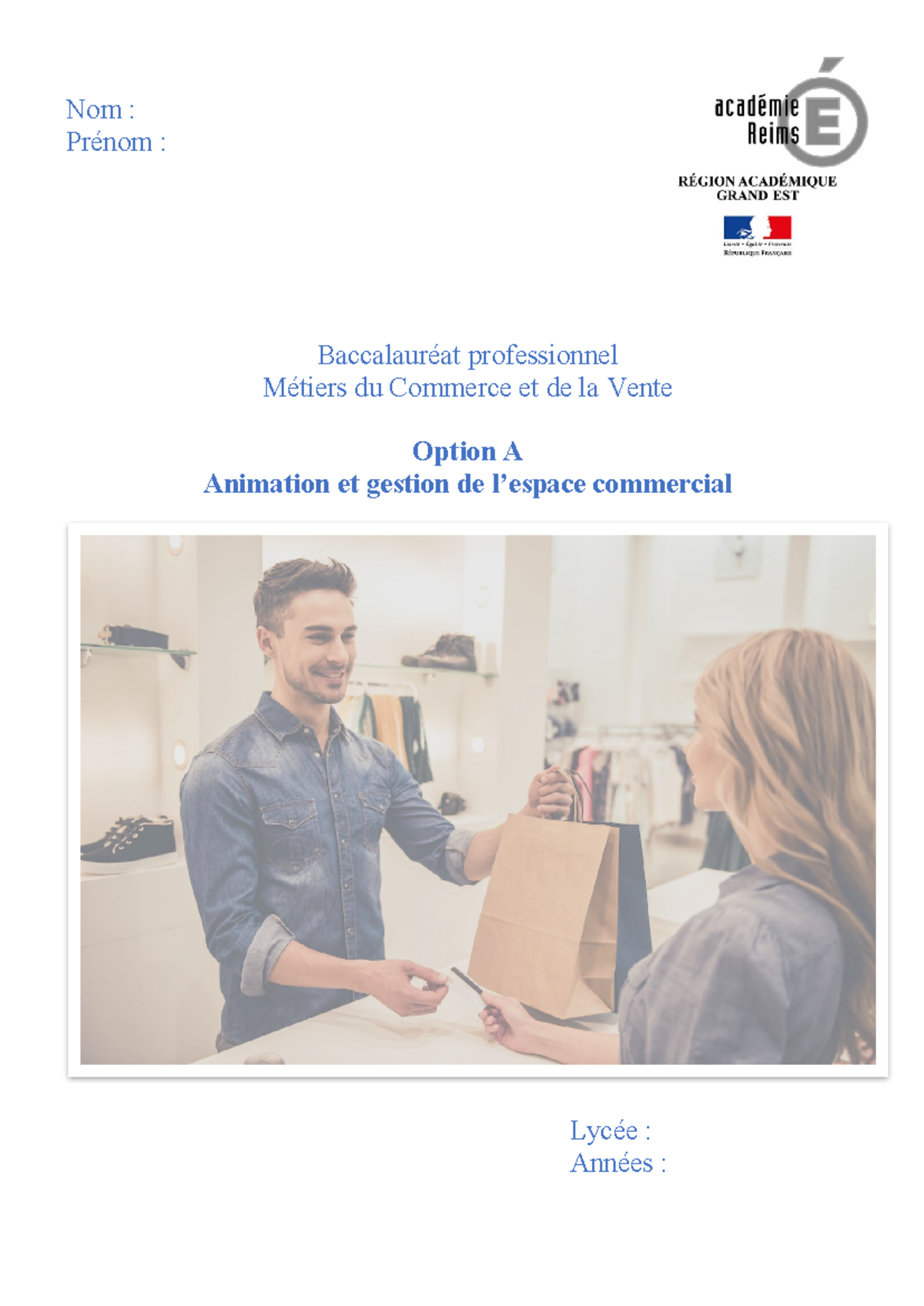 Livret suivi PFMP MCVA - Nom : Prénom : Baccalauréat professionnel ...