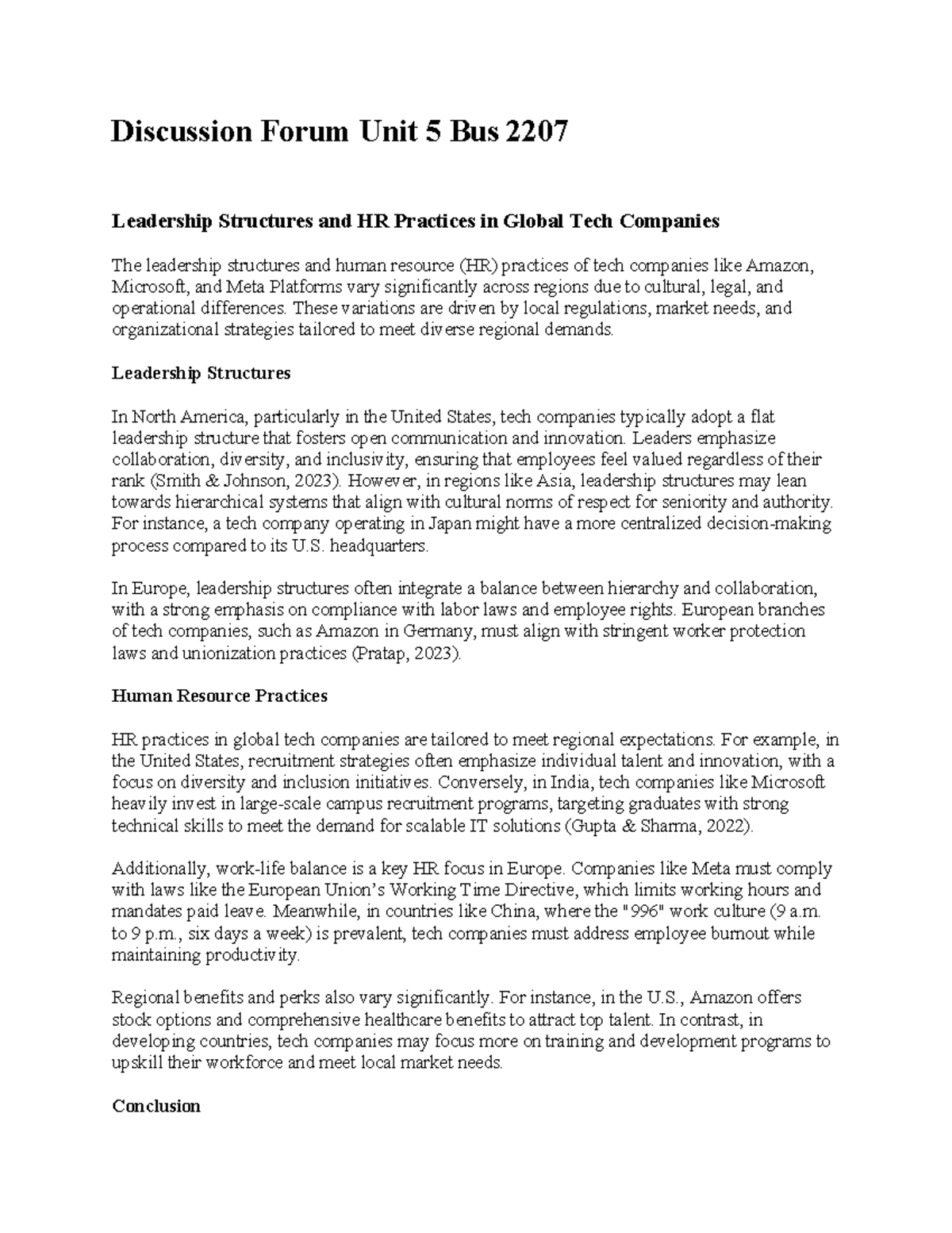 Discussion Forum Unit 5 Bus 2207 - Discussion Forum Unit 5 Bus 2207 ...