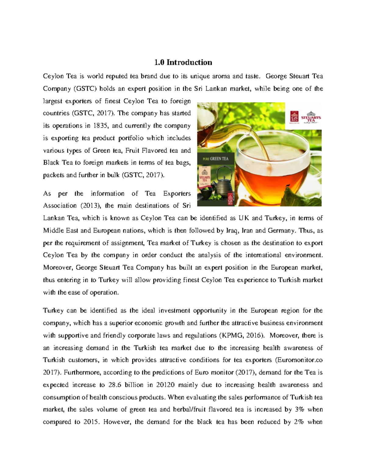 IM tutorial - 1 Introduction Ceylon Tea is world reputed tea brand due ...