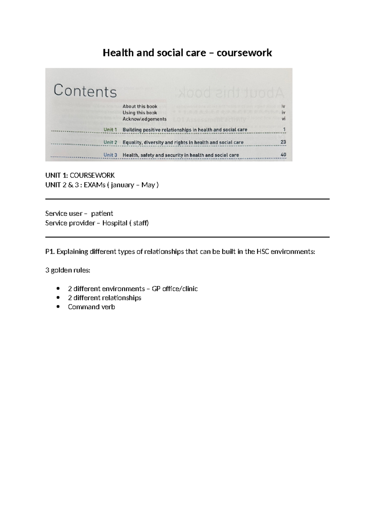Health and social care - aaaa - Health and social care – coursework ...