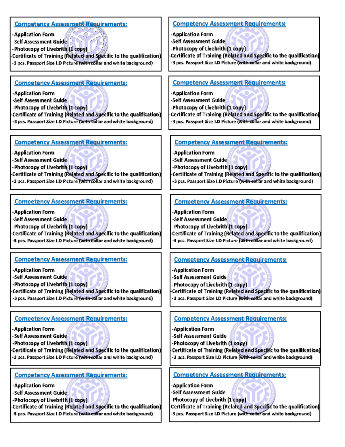 Competency-Assessment-Requirements 1 - Competency Assessment ...