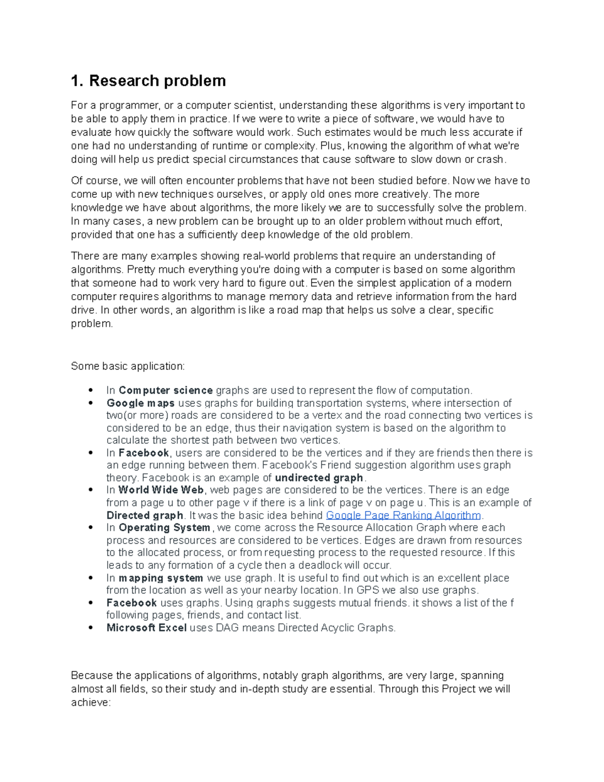 Report Raw Project I - hxfxg - 1. Research problem For a programmer, or ...