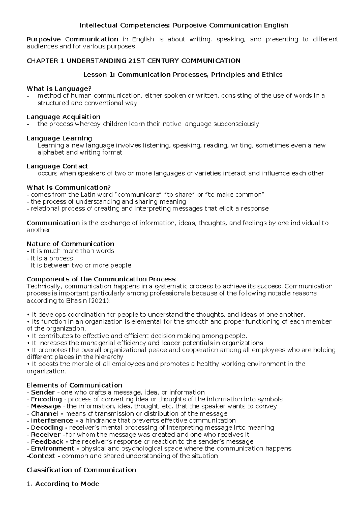GNED 200: Final Exam Reviewer on Purposive Communication Concepts - Studocu