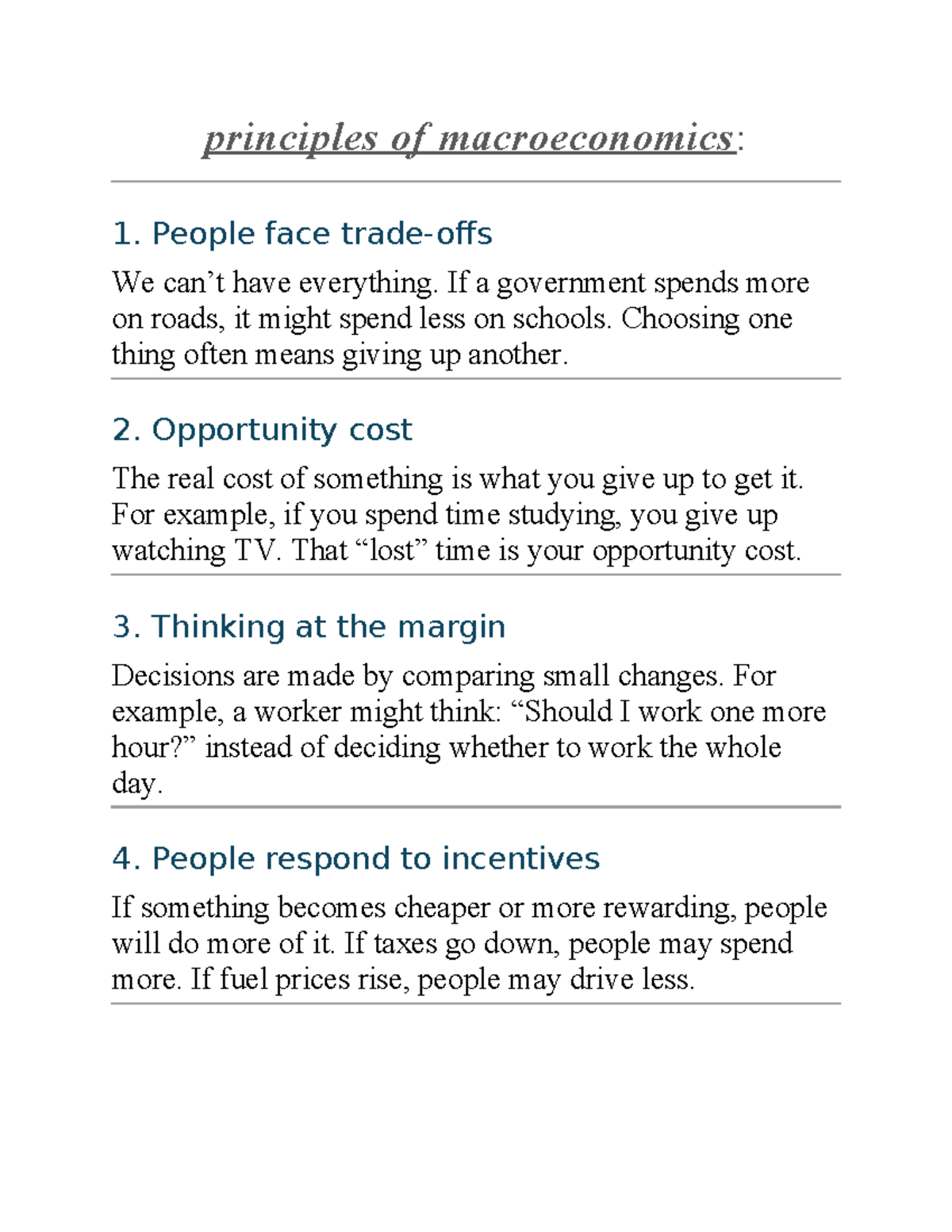 Macroeconomics ECO403: Key Principles and Short Notes for Study - Studocu