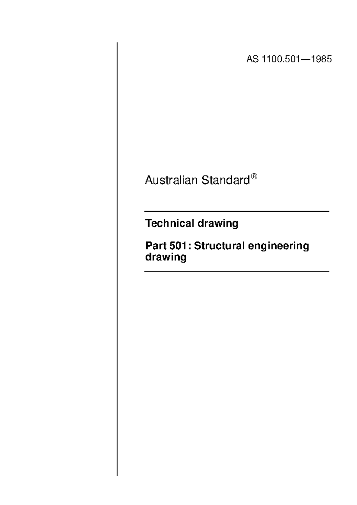 AS 1100.501 Structural Engineering Drawing Standards Overview - Studocu