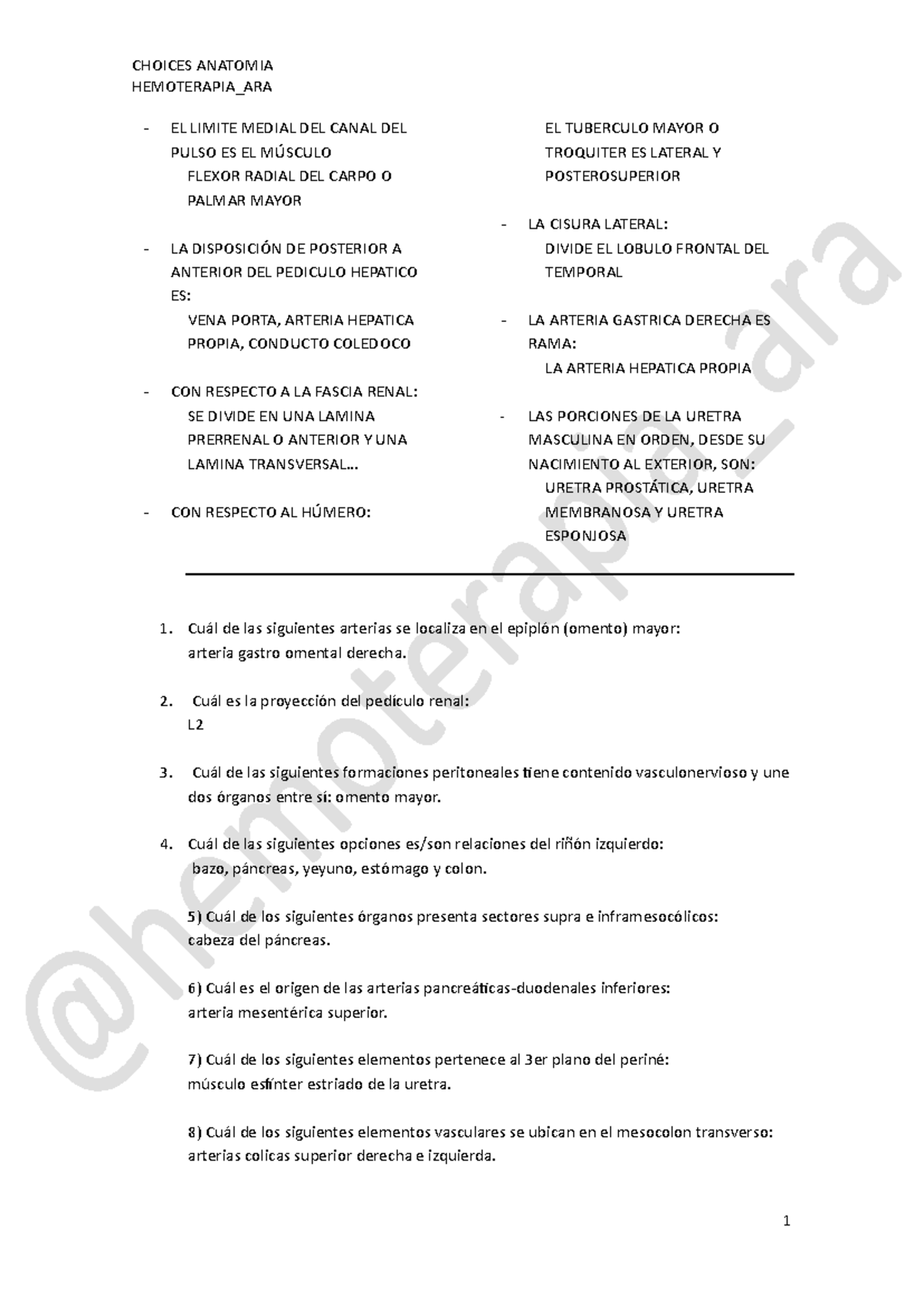 ## HEMOTERAPIA_ARA: Guía de Anatomía y Fisiología para Estudiantes - Document Preview