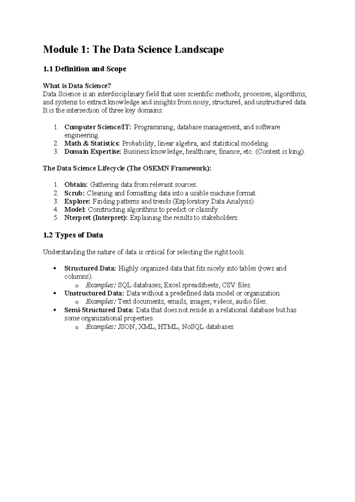 Interdisciplinary Context Of Data Science
