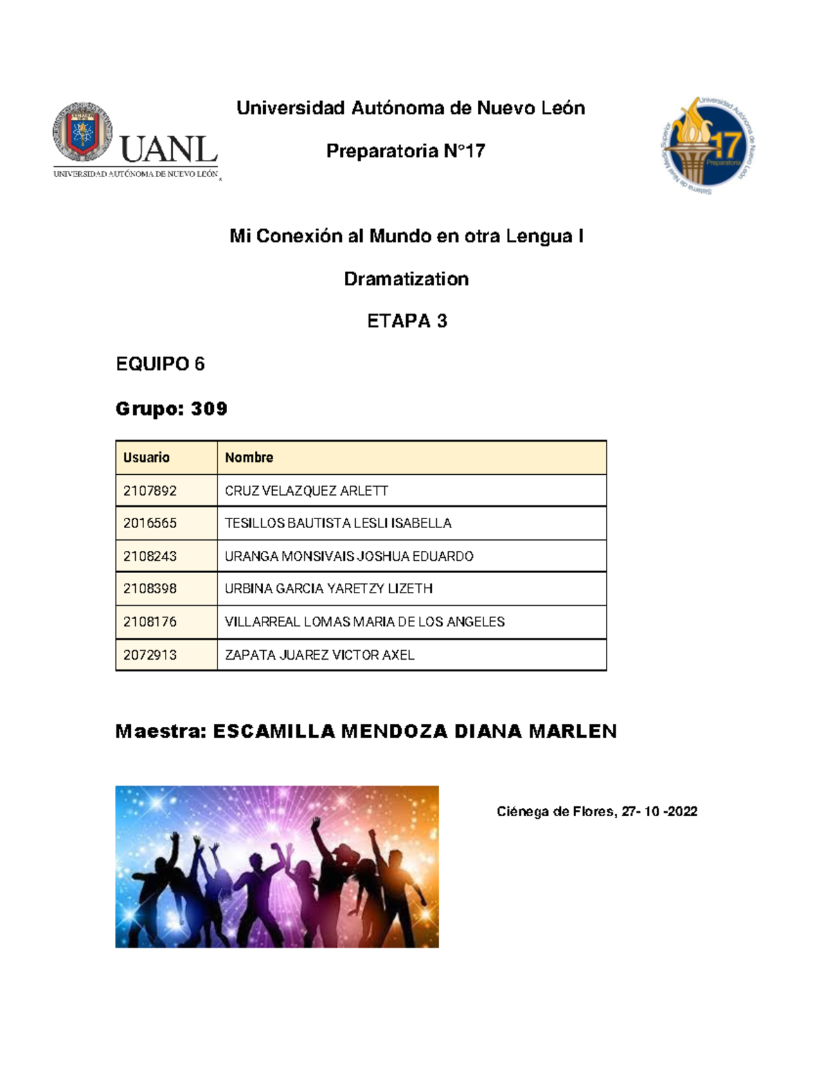 Equipo 6 EV3 Mcmol 1 - 222 - Universidad Autónoma de Nuevo León ...