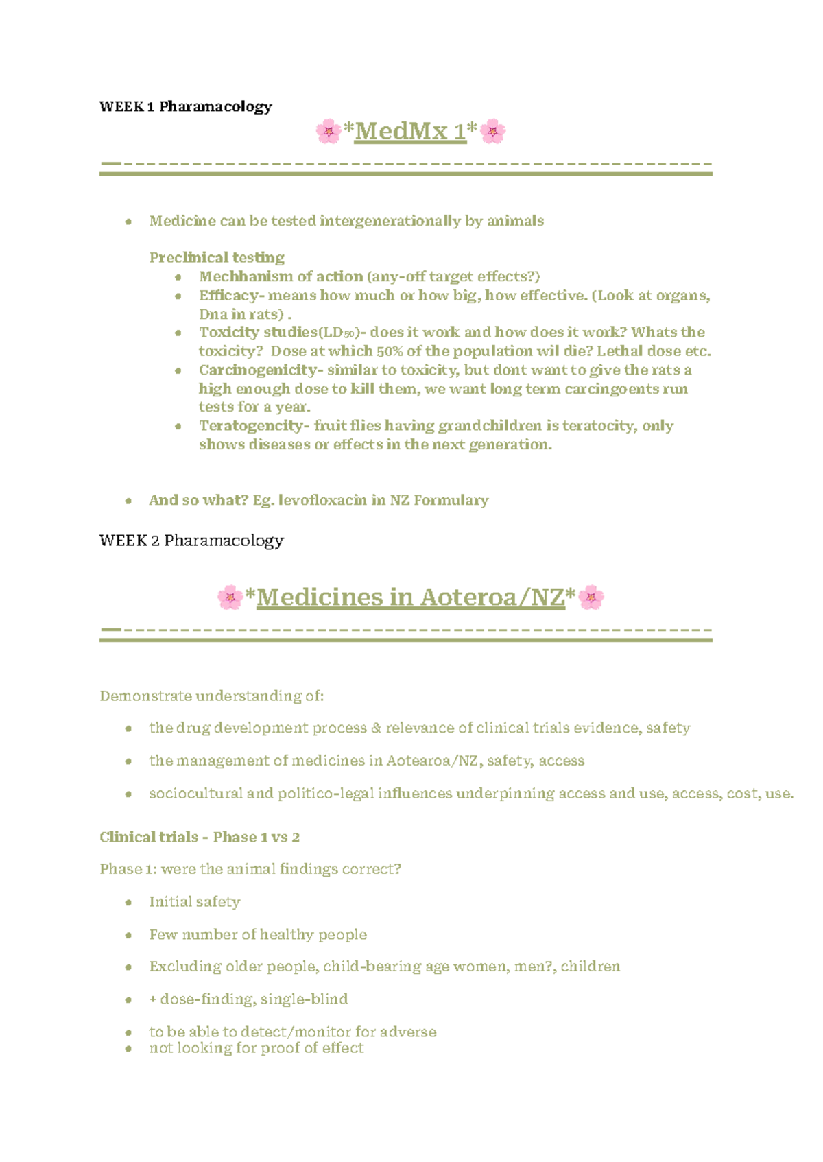 PHMY701 2024 S1 - Lecture Notes on Pharmacology and Asthma - Studocu