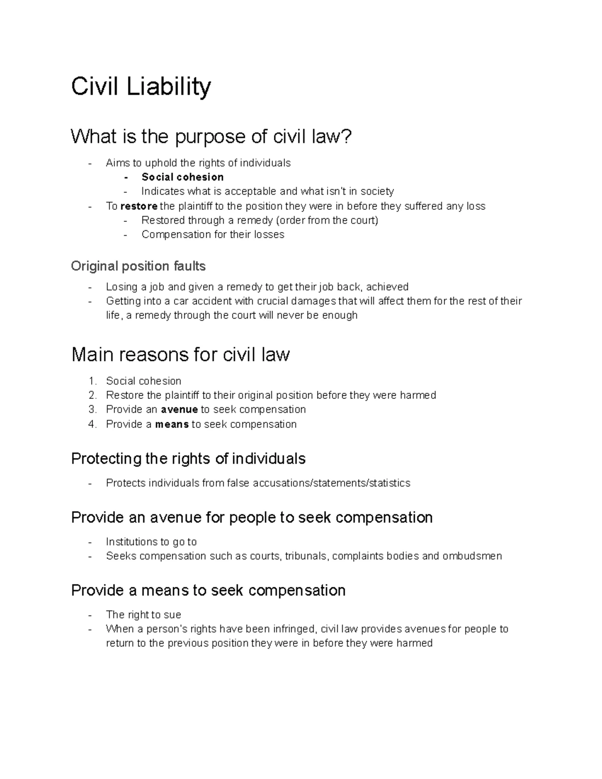 Year 11 Legal Studies - Unit 1 - AOS2 - Studocu