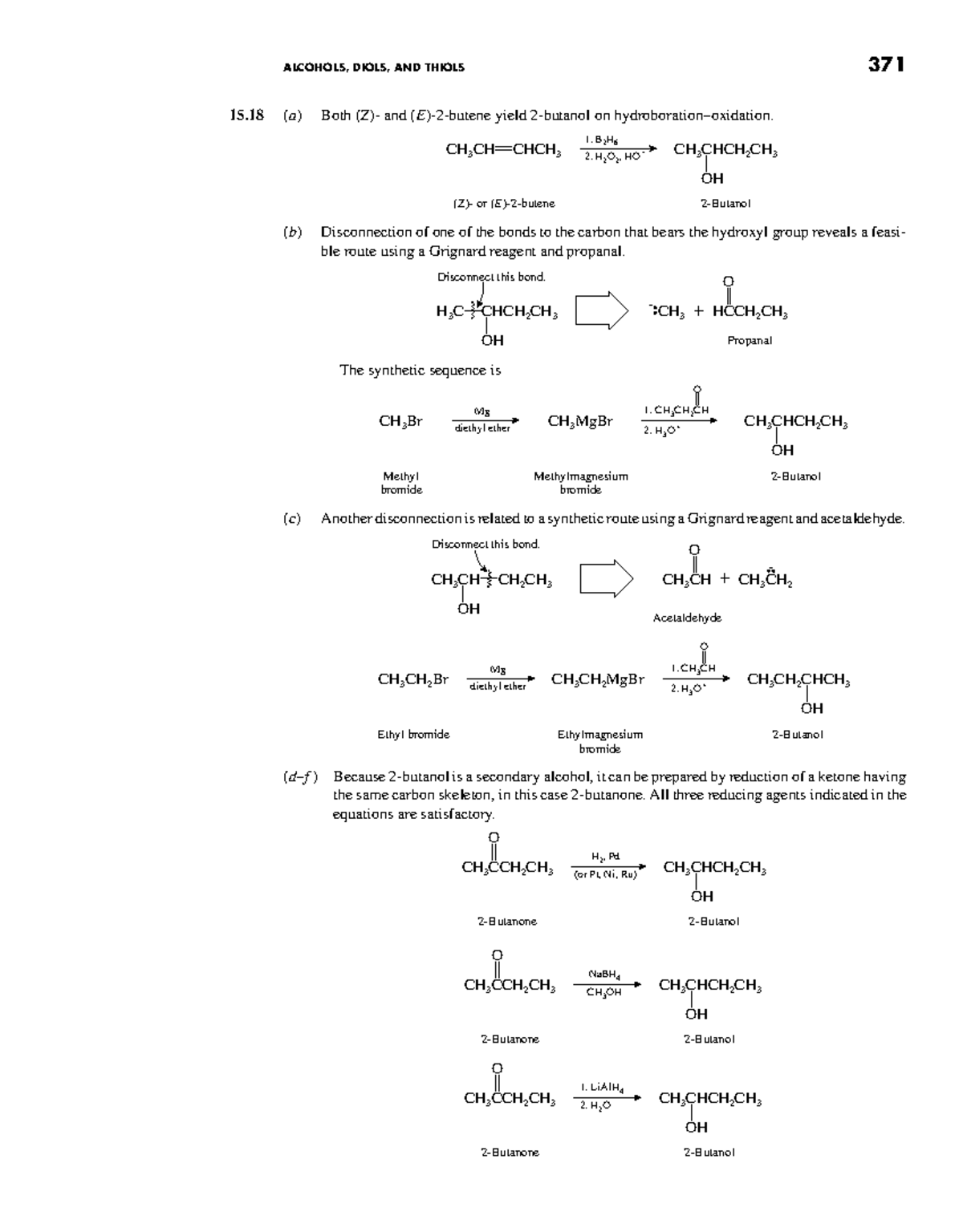 Organic Chemistry 4th Ed: Solutions for 371 Alcs, Diols, & Thiols - Studocu