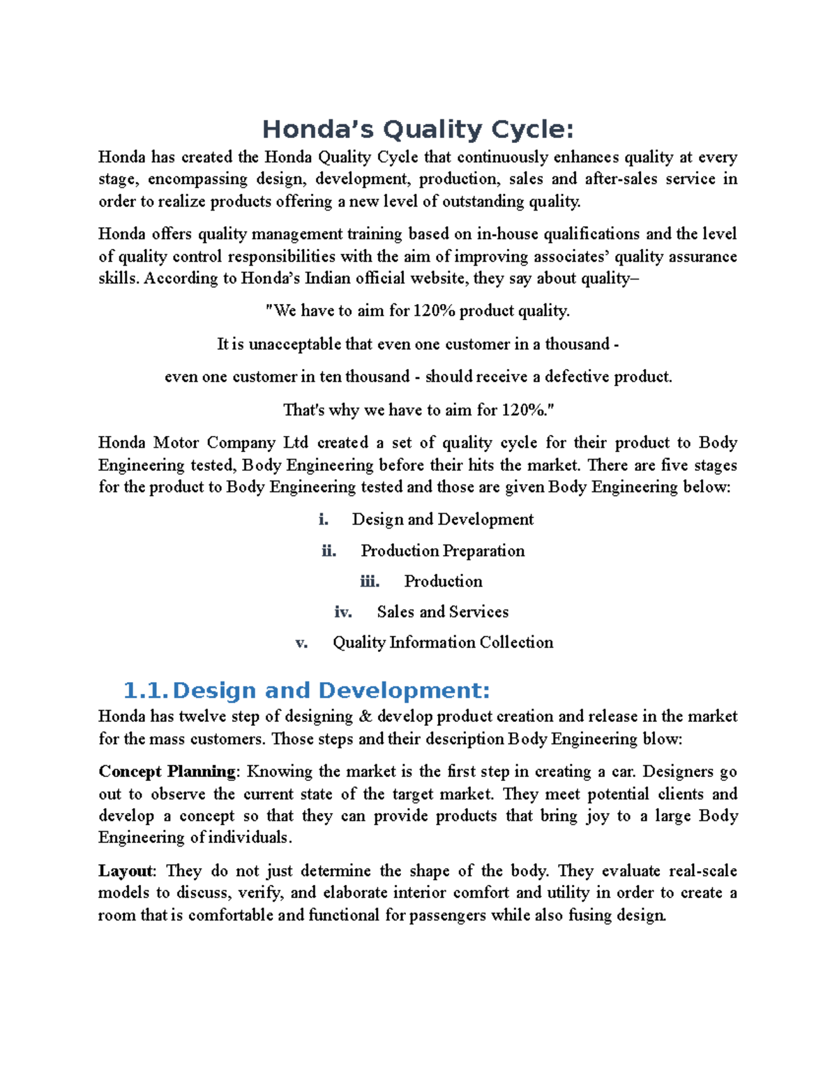 Honda's Quality Cycle: Enhancing Excellence in Product Development ...