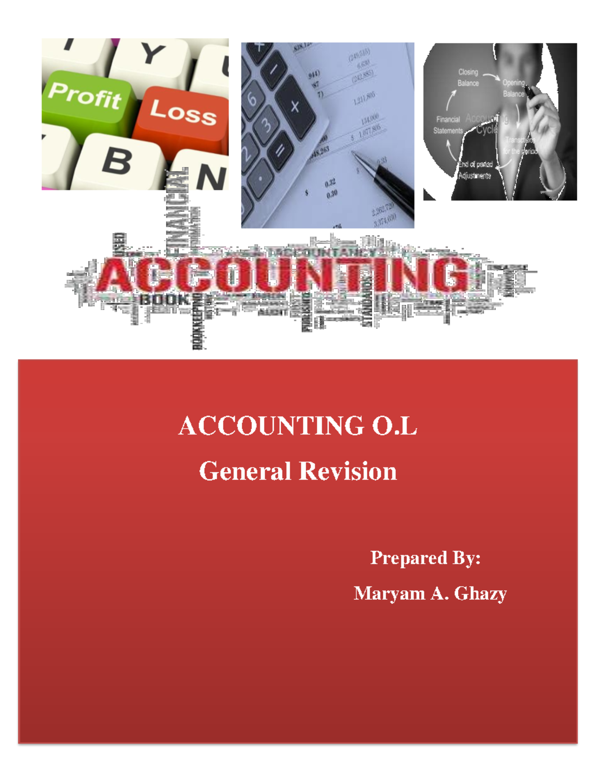IGCSE Accounting 0452 General Revision Notes by Maryam A. Ghazy - Studocu