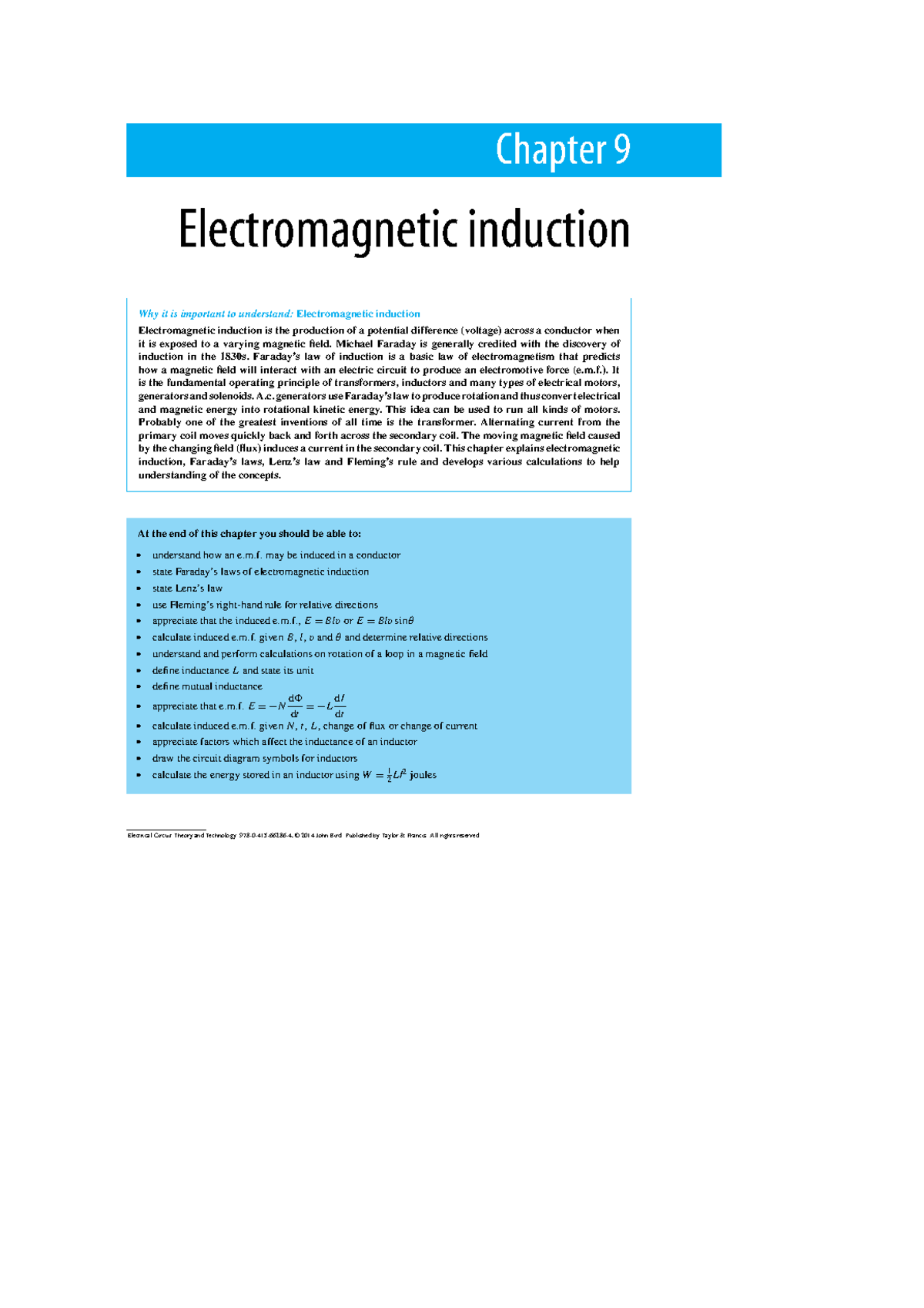 Lecture 9: Understanding Electromagnetic Induction Concepts - Studocu