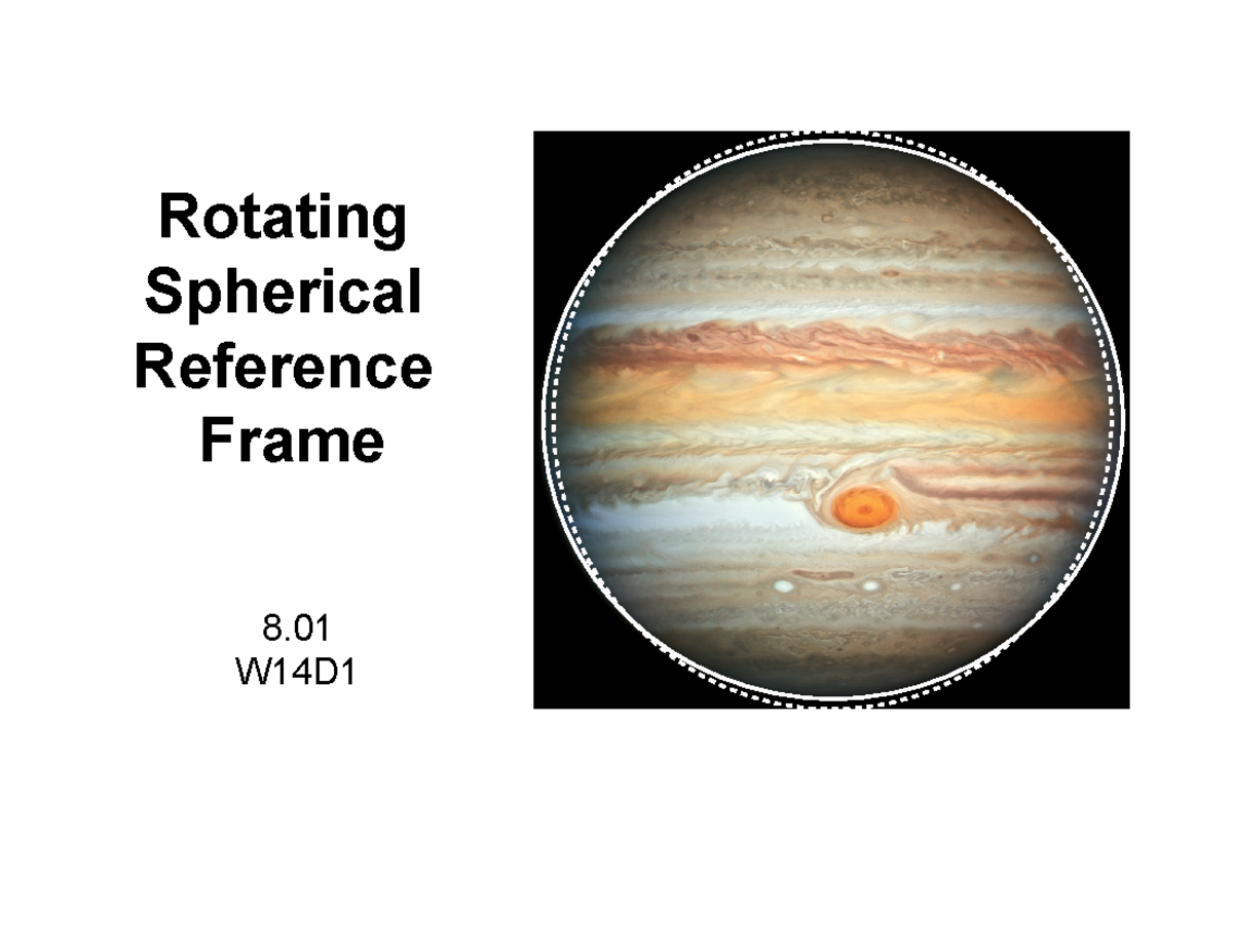 Rotating Spherical Reference Frame - Rotating Spherical Reference Frame ...