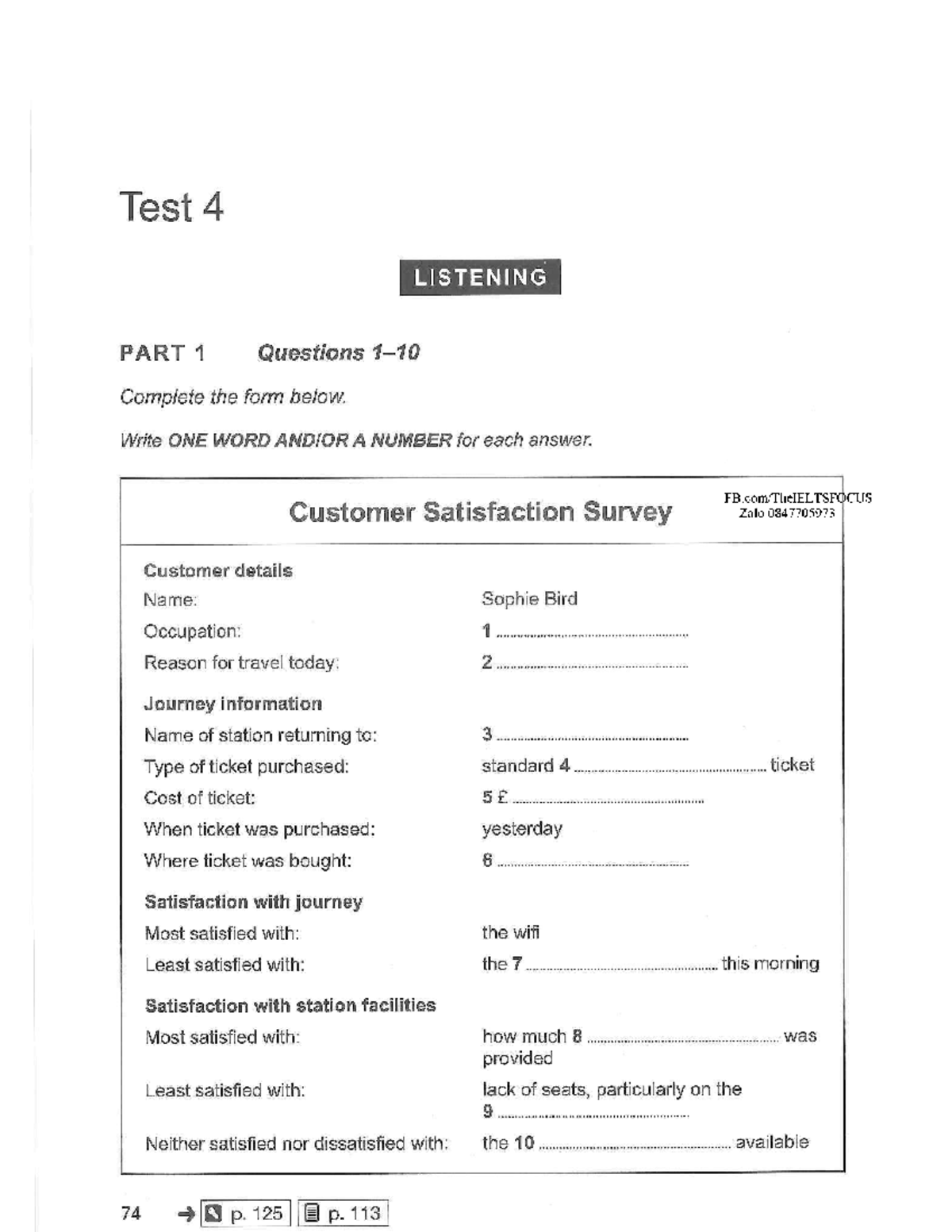 CAM 15 - LIS 14 - Test 4 Listening Questions and Answers Guide - Studocu