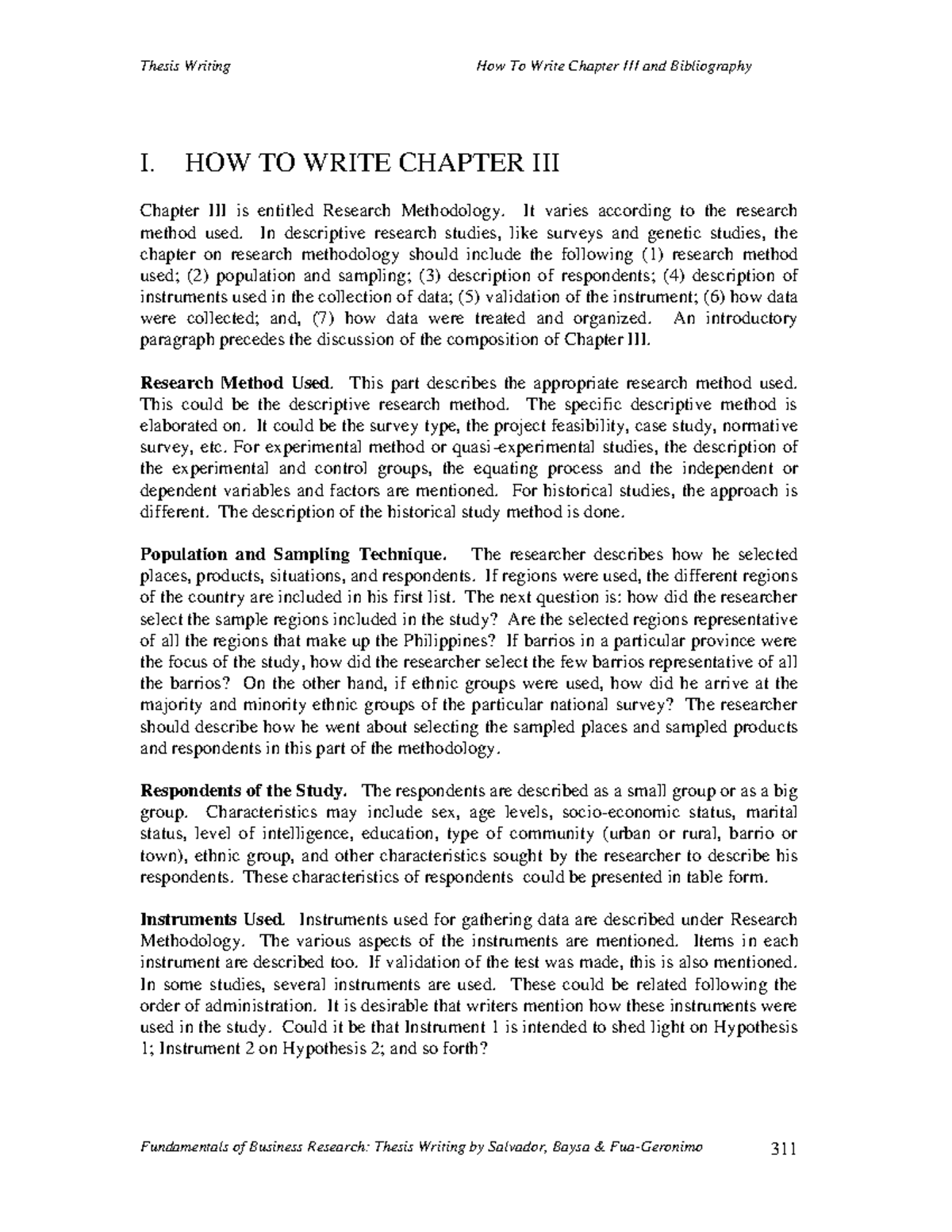 Thesis Writing I: How to Write Chapter 3 - Research Methodology ...