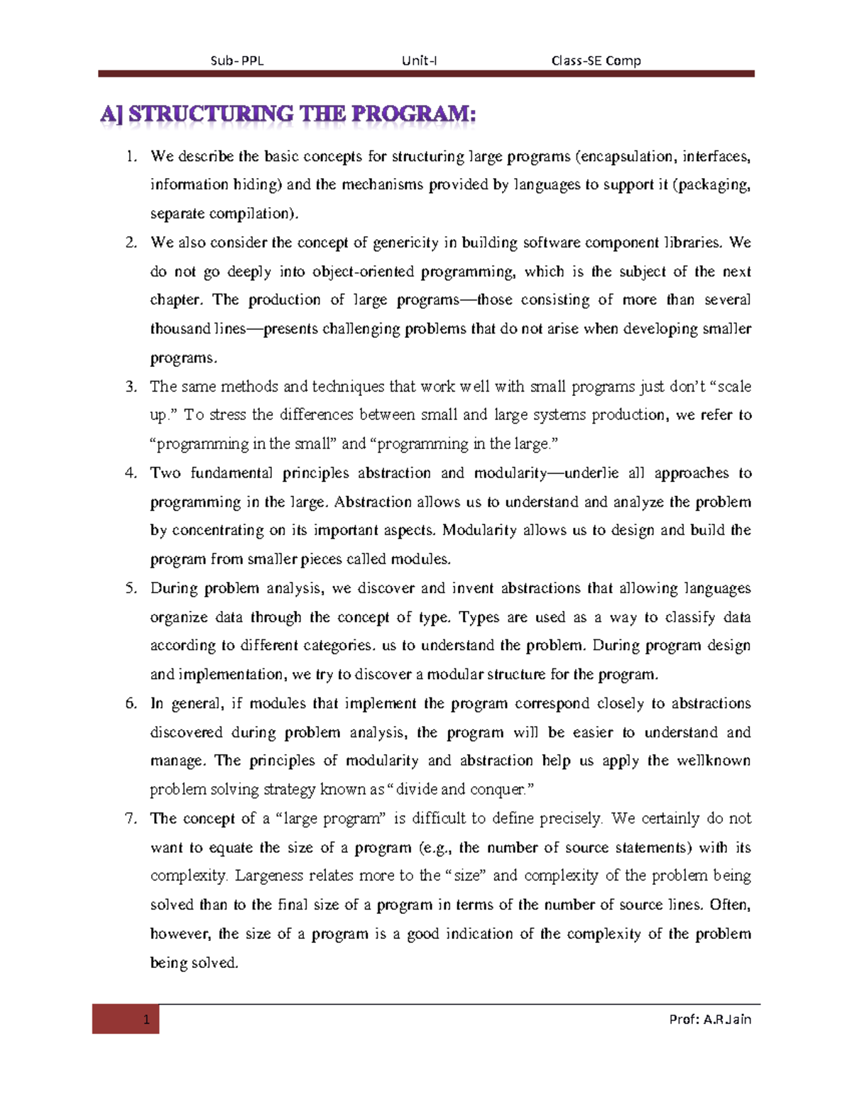 PPL Comp: Principles of Modularity and Abstraction in Large Programs ...