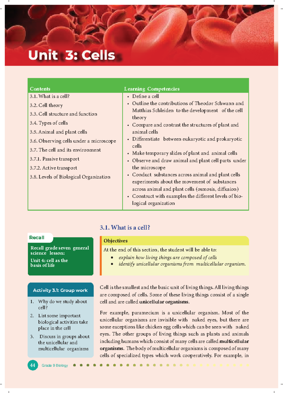 Unit 4: Cell Reproduction - Grade 10 Biology Study Guide - Studocu