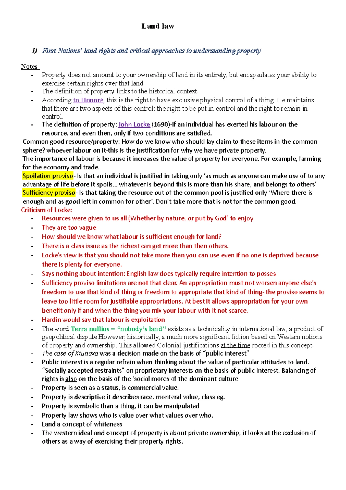 Land Law Module Guide (LAWS 2023) for Student Success - Studocu