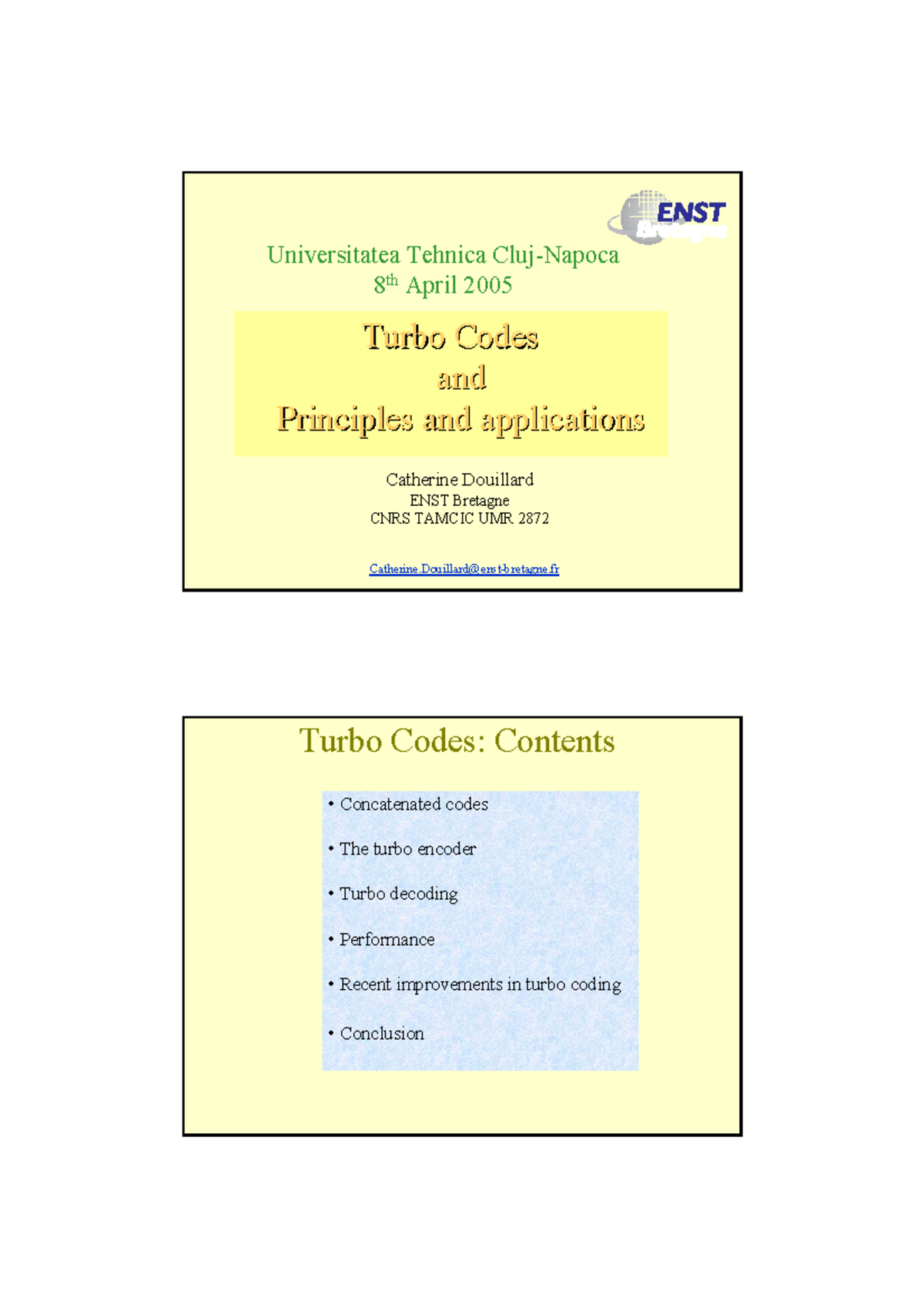 516609985 08 apr 05 - Turbo Codes - Turbo CodesTurbo Codes andand ...