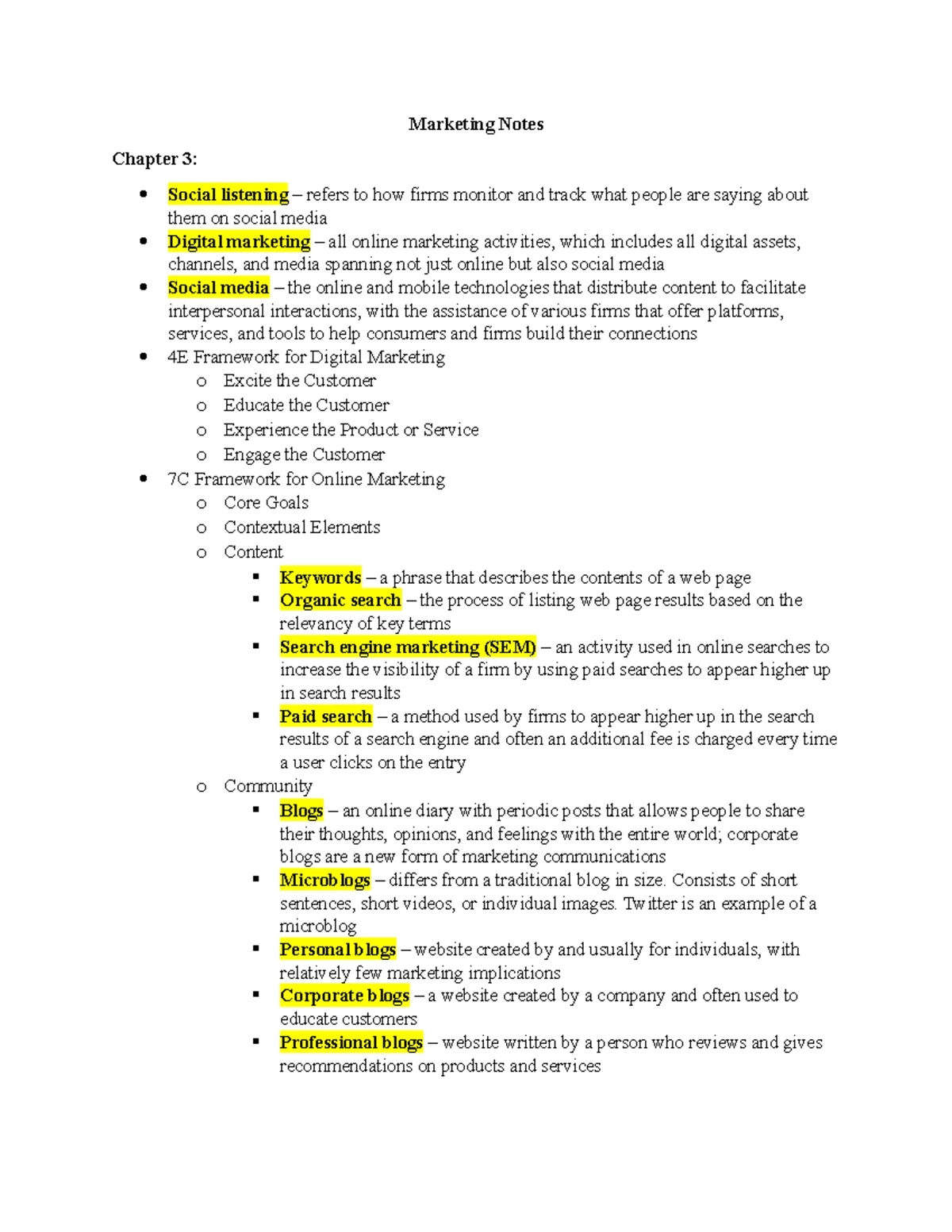 Comprehensive Marketing Principles and Strategies Guide (MK101 ...