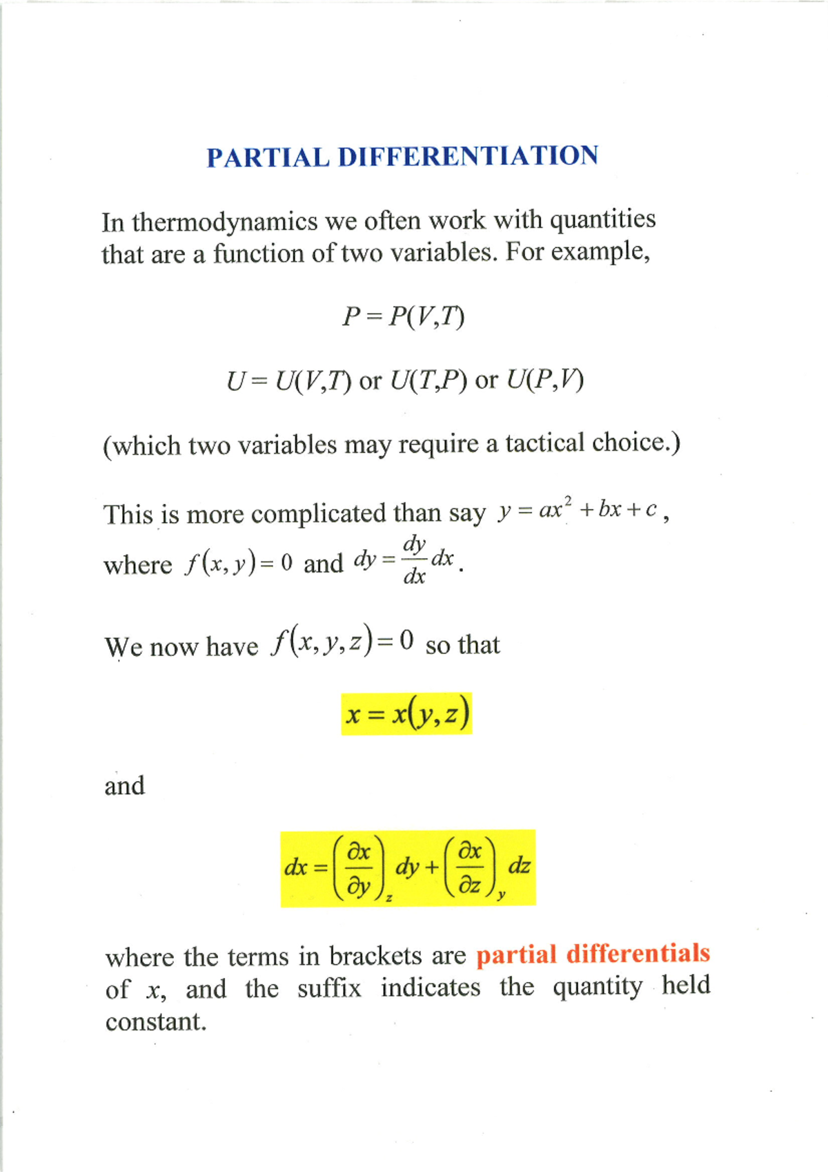 Thermodynamics Essentials: Key Math Concepts Explained - Studocu