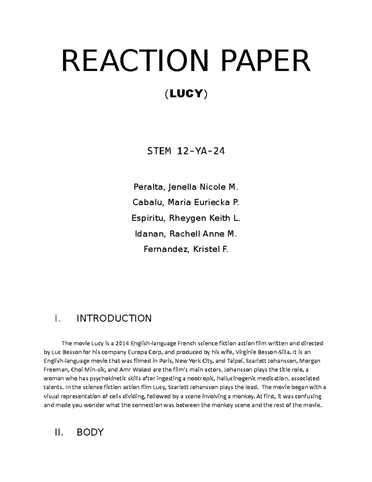 Reaction Paper on the Film 