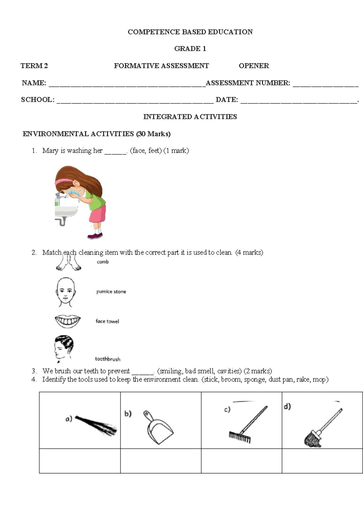 COMP 1: Term 2 Formative Assessment - Integrated Activities - Studocu