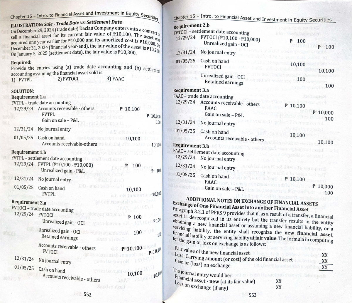 Chapter 15-16: Financial Assets & Investment in Equity Securities Notes ...