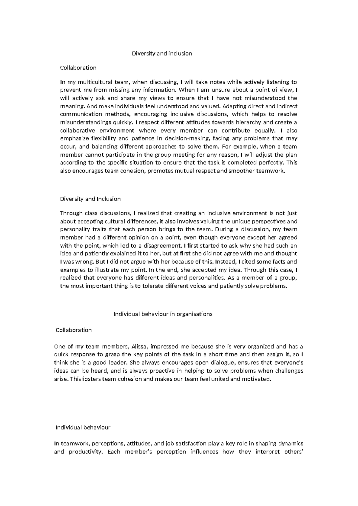 Diversity and Inclusion Strategies in Multicultural Teams - Studocu
