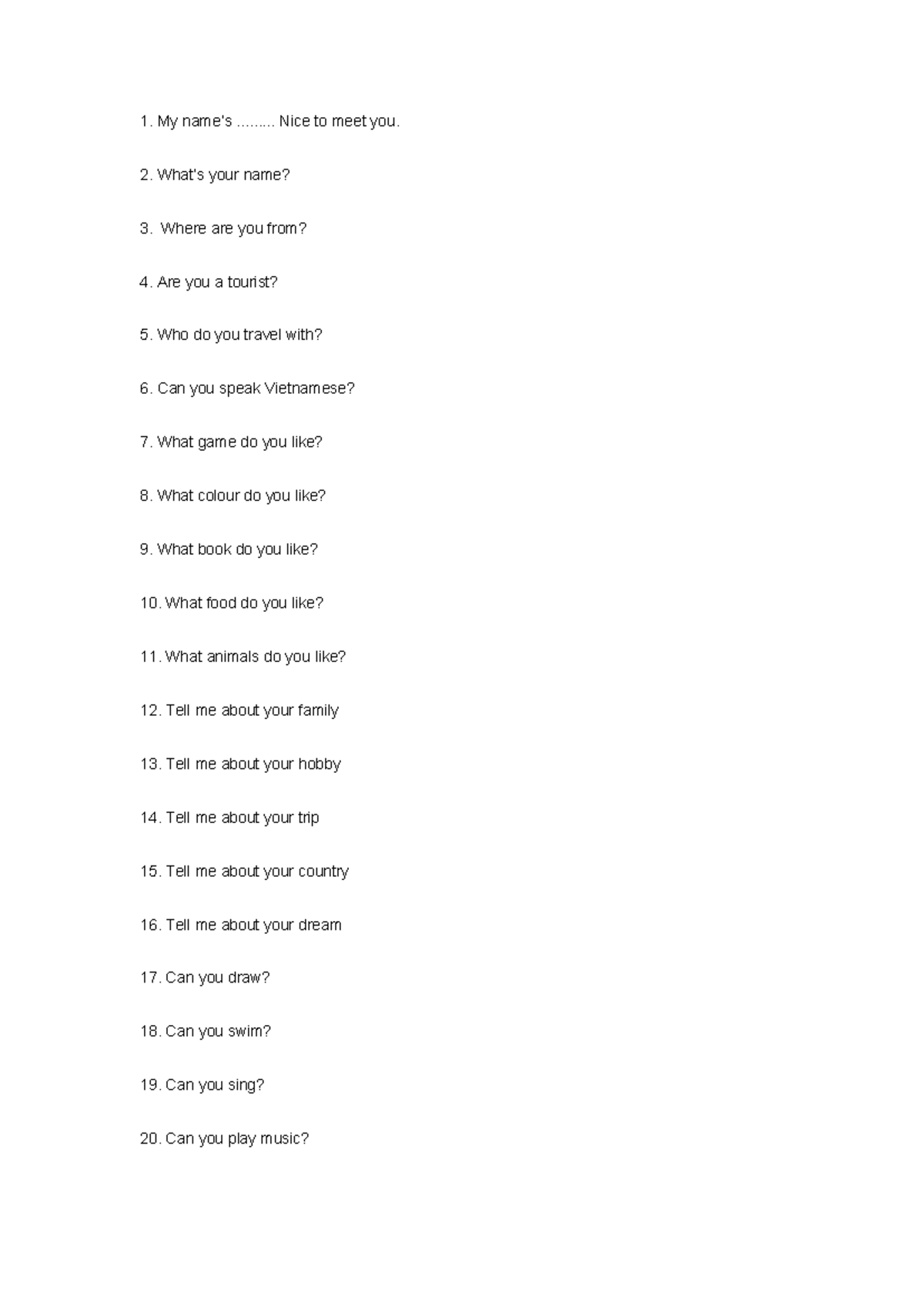 English 3: Essential Questions for Conversation Practice - Studocu