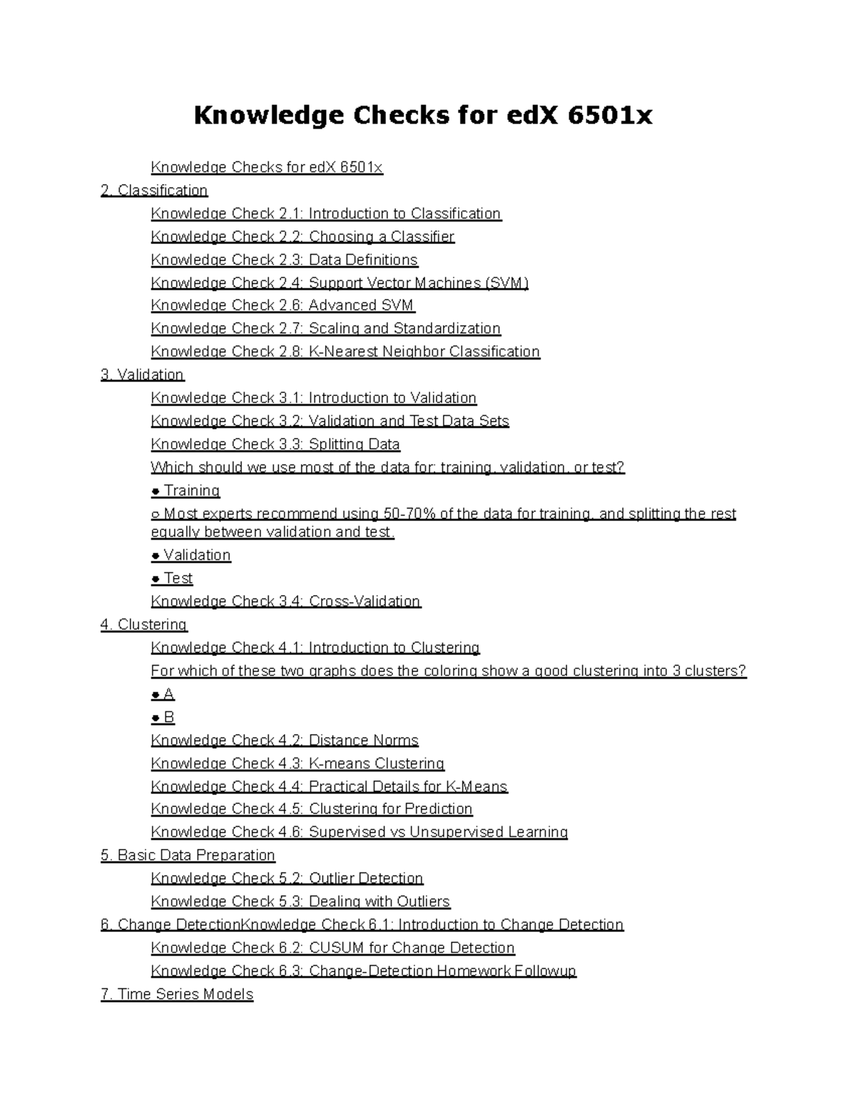 EdX 6501x Knowledge Checks: Comprehensive Review Guide - Studocu