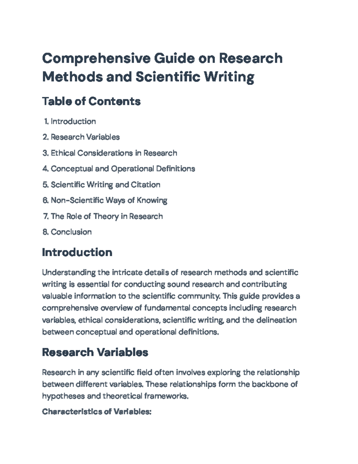 Comprehensive Research Methods & Scientific Writing Guide (CRM 322 ...
