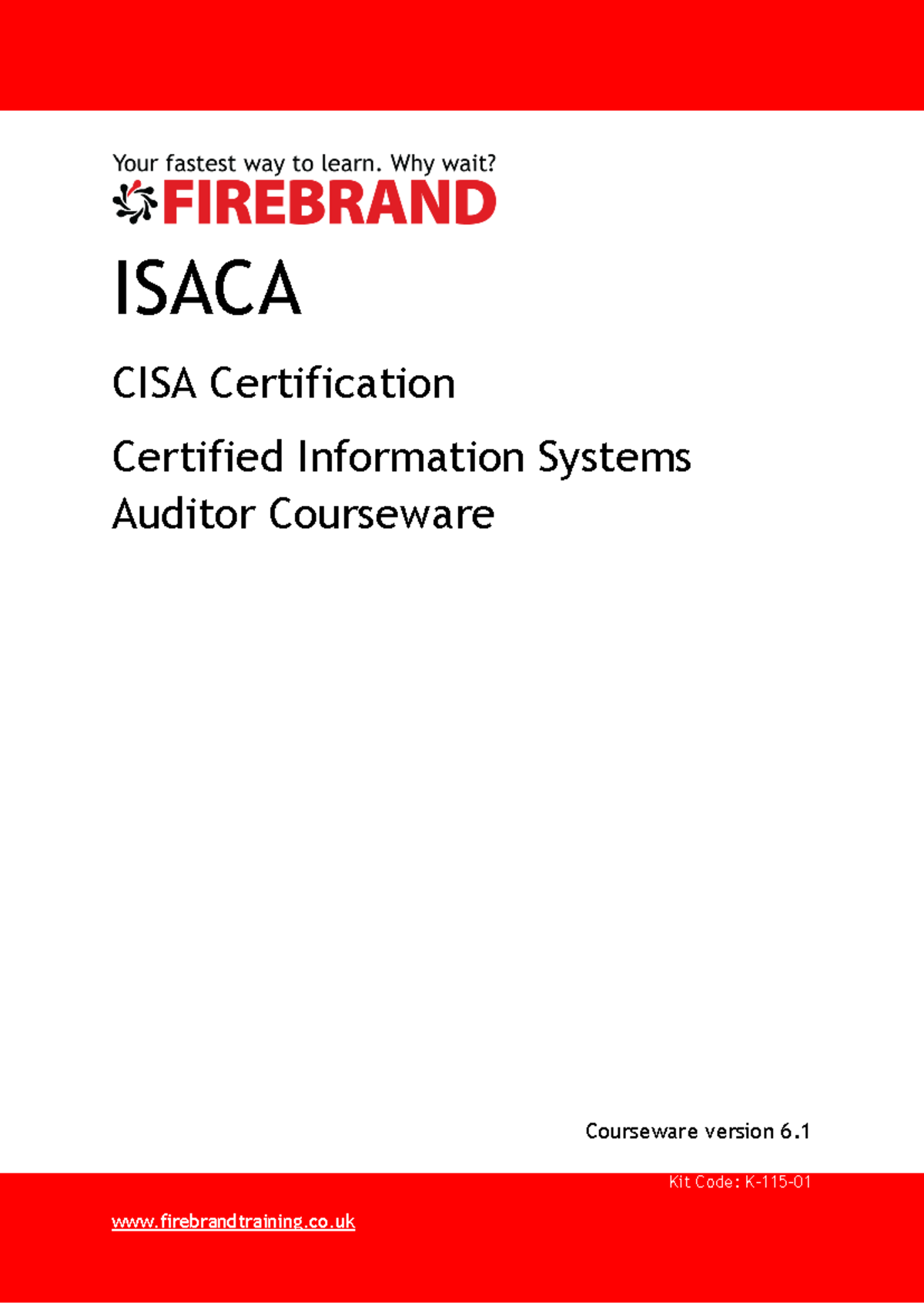 ISACA CISA Courseware 2017: Certified Information Systems Auditor Guide ...