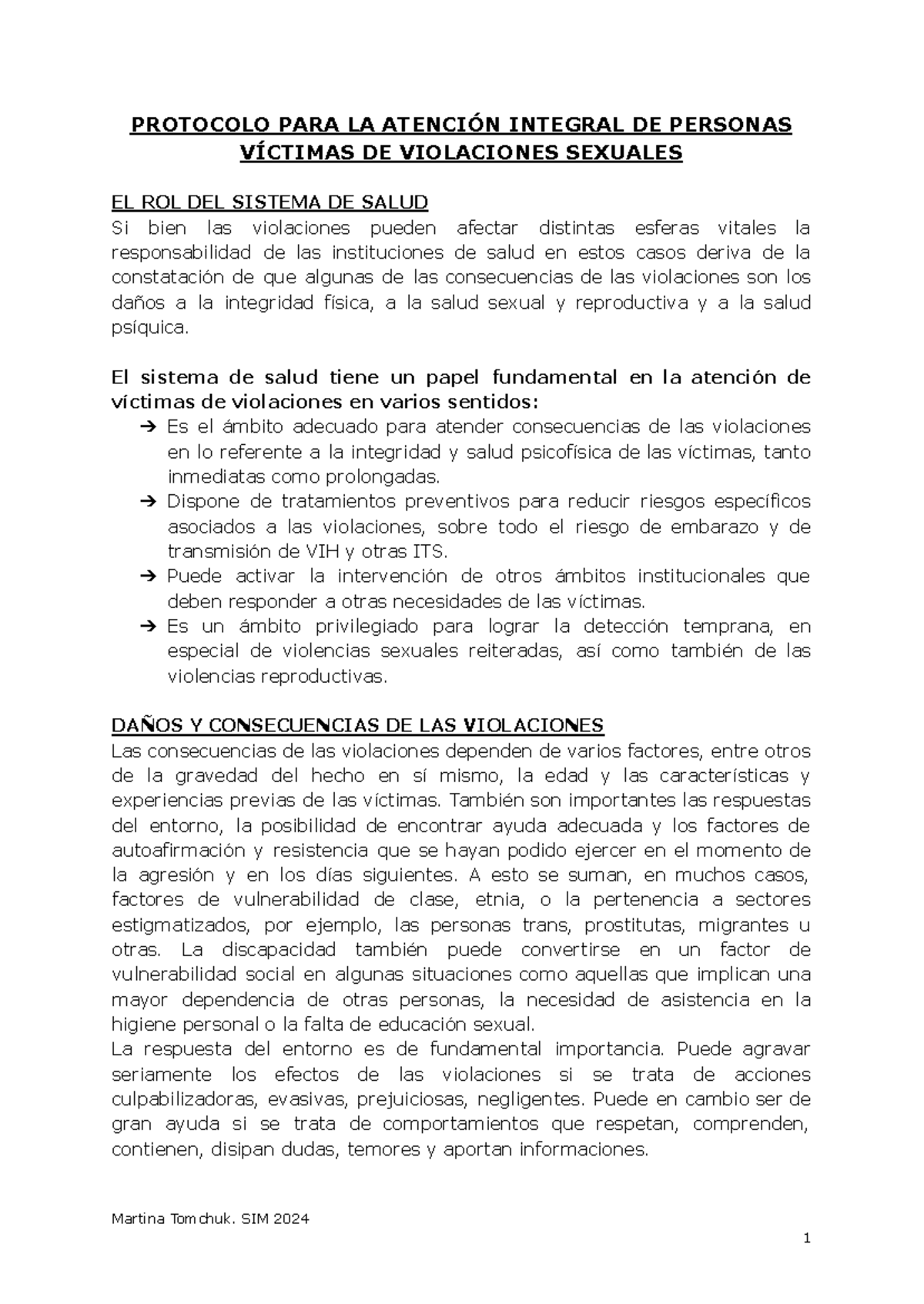 Protocolo PARA LA Atención Integral DE Personas Víctimas DE Violaciones ...