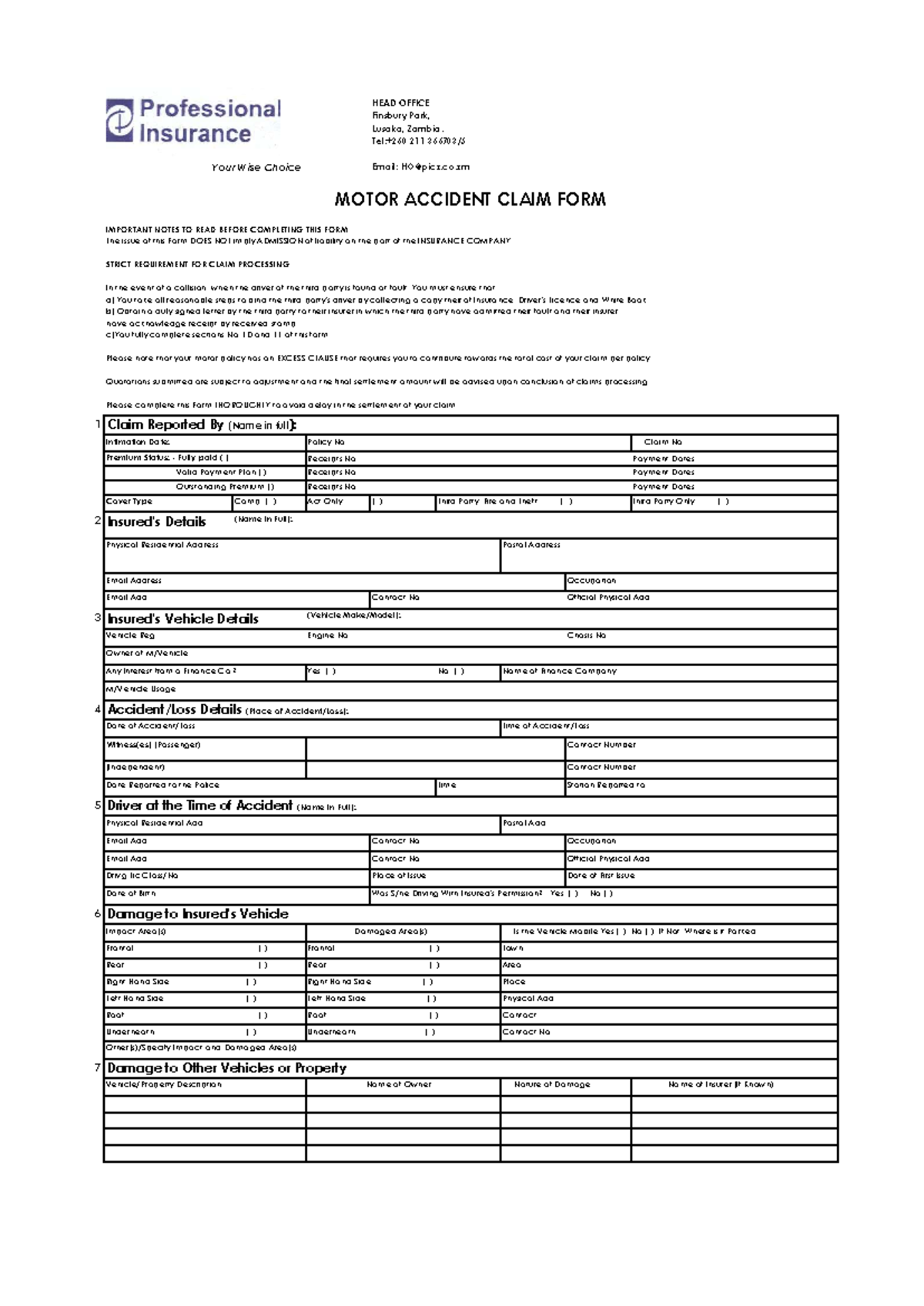 2020 Motor Accident Claim Form - Detailed Submission Guide - Studocu