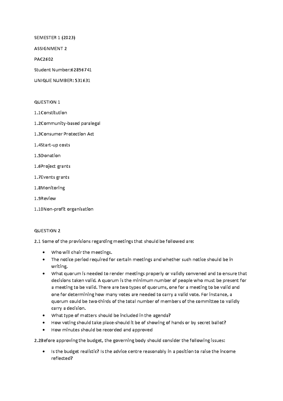 assigntment 2 2023 first semester - SEMESTER 1 (2023) ASSIGNMENT 2 PAC ...