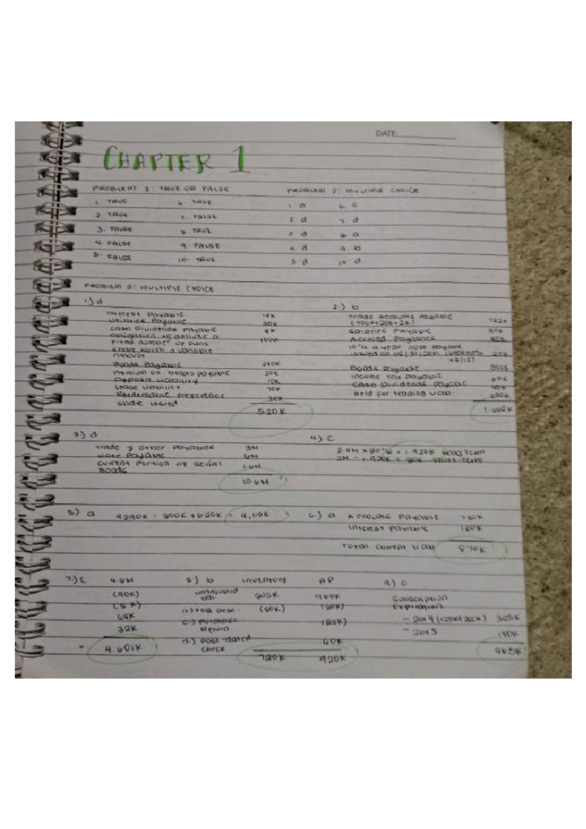 Intacc - Answer Key for CHAPTER 1, 10, 7, 12, 5, 6, and Income Taxes ...