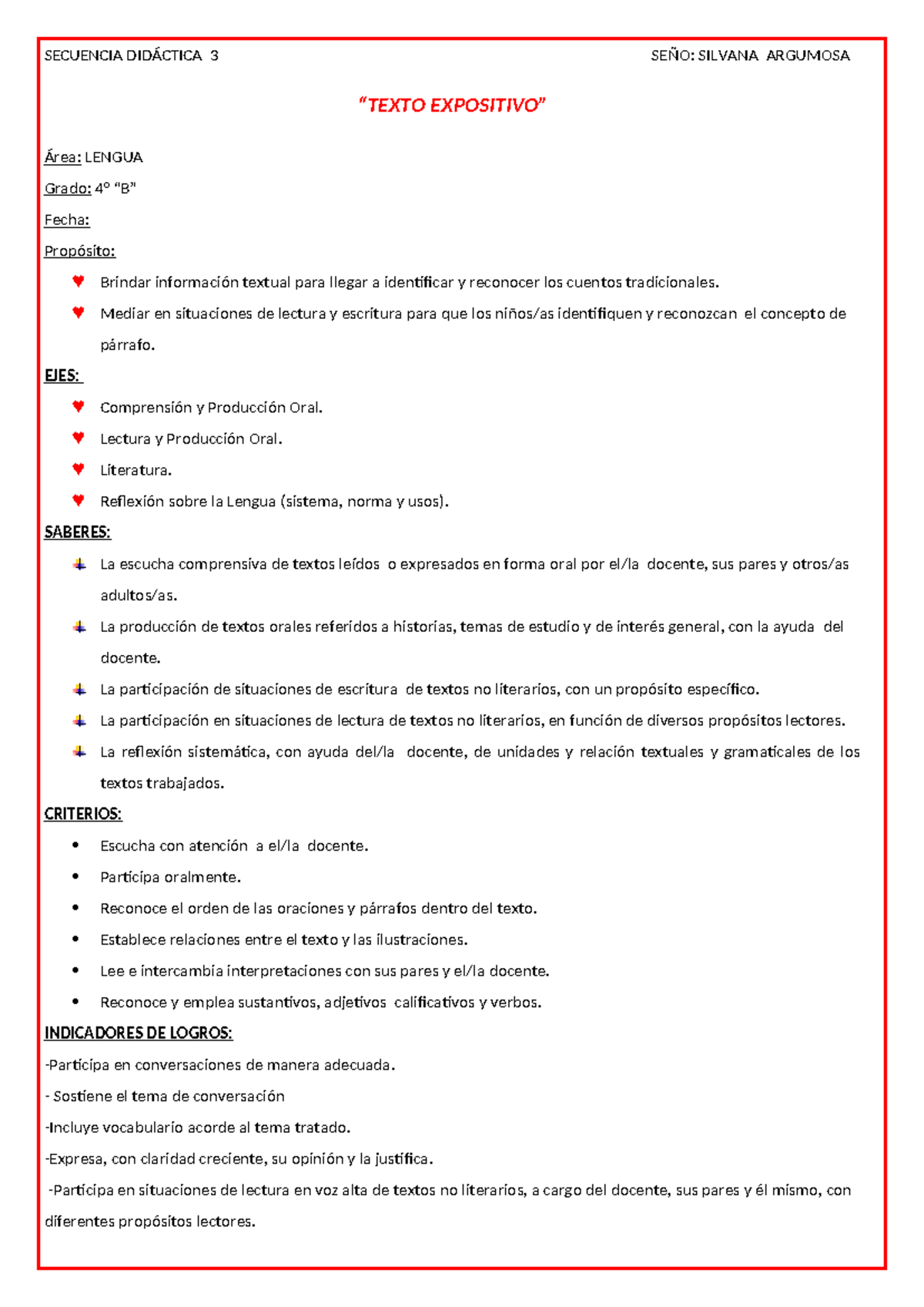 Secuencia Didáctica 3: Texto Expositivo para 4º Grado - 2021 - Document Preview