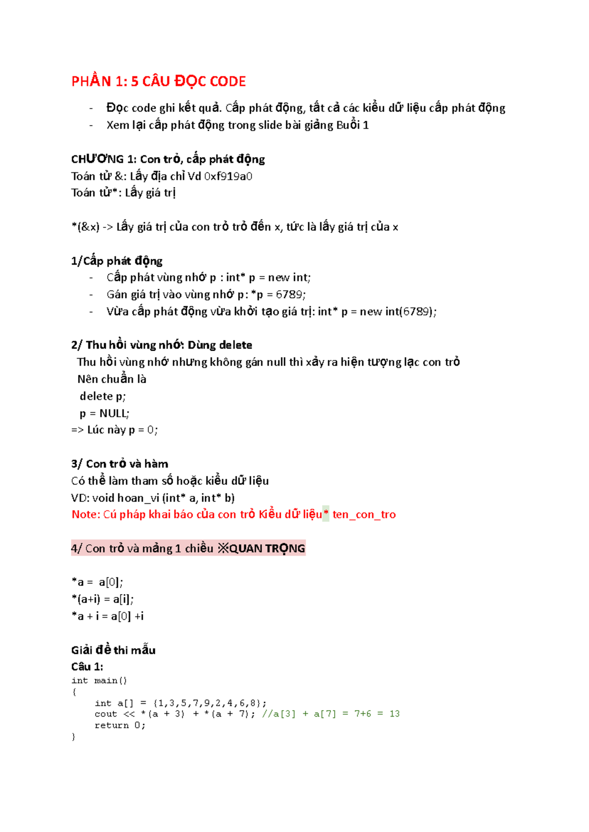 Đề cương ôn tập Cấu trúc và Giải thuật (CST101 - Final Exam) - Studocu