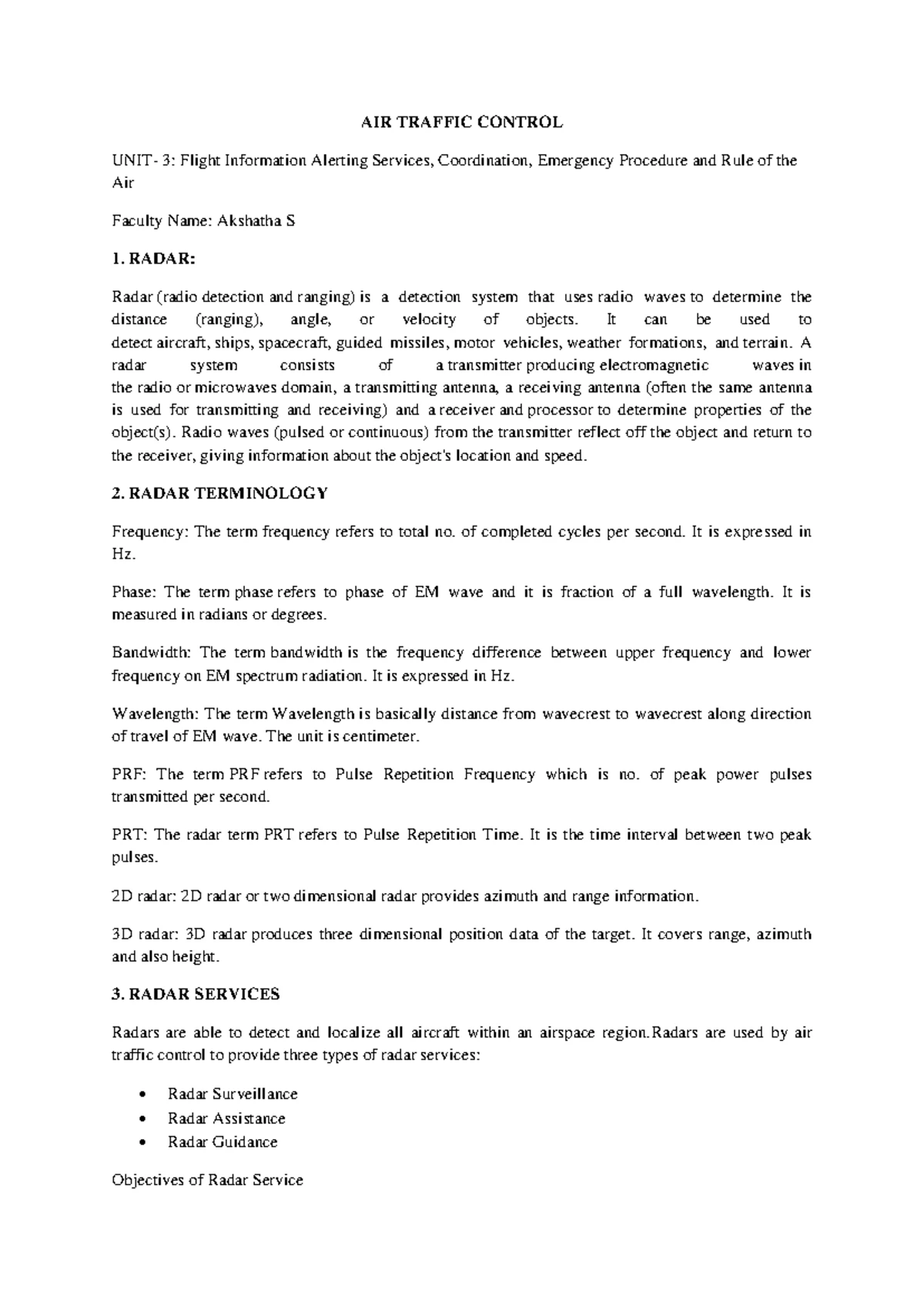 Unit 3 AI - AI notes - Bba Aviation Managem5 - Studocu